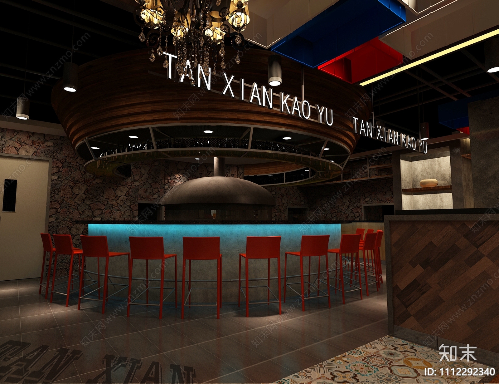 烤鱼店cad施工图下载【ID:1112292340】