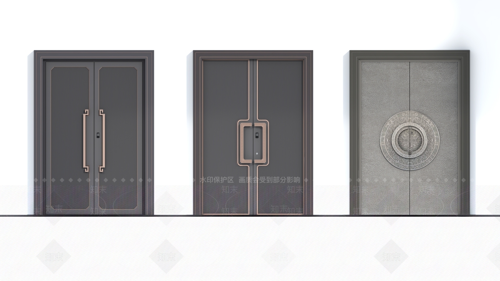 现代入户大门3D模型下载【ID:1112298667】