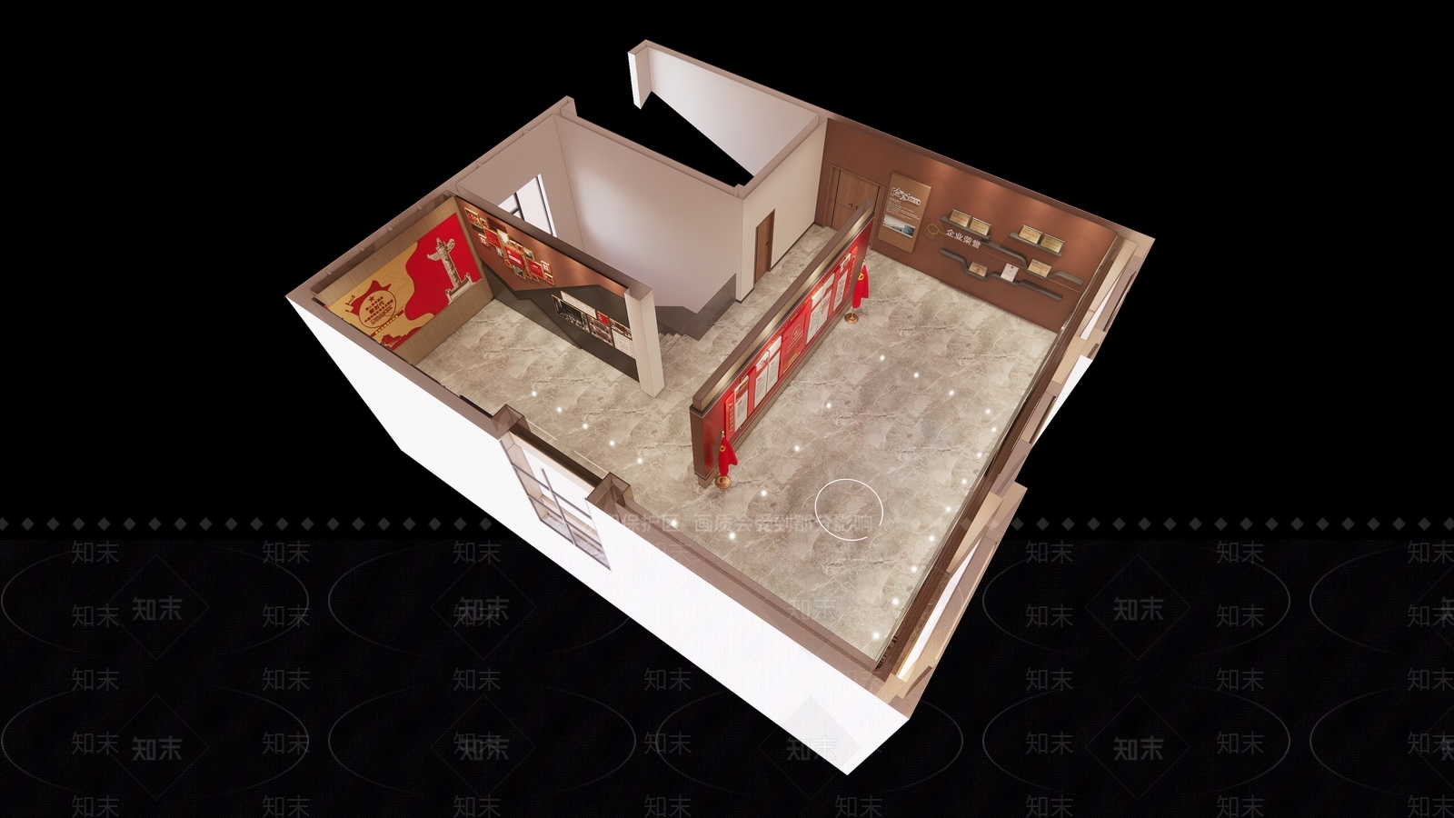 现代党建展厅SU模型下载【ID:1112304420】