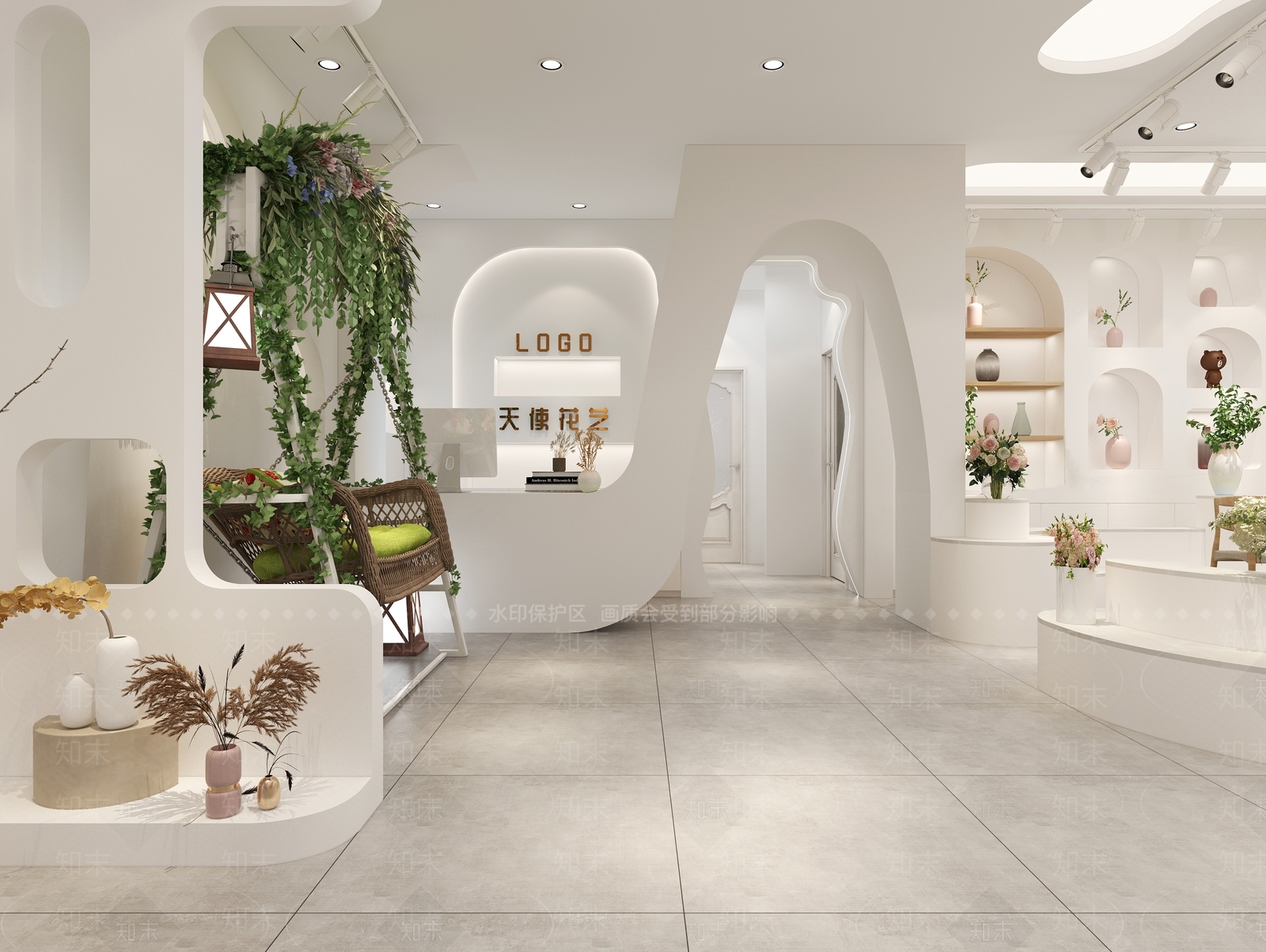 现代花店3D模型下载【ID:1112305000】