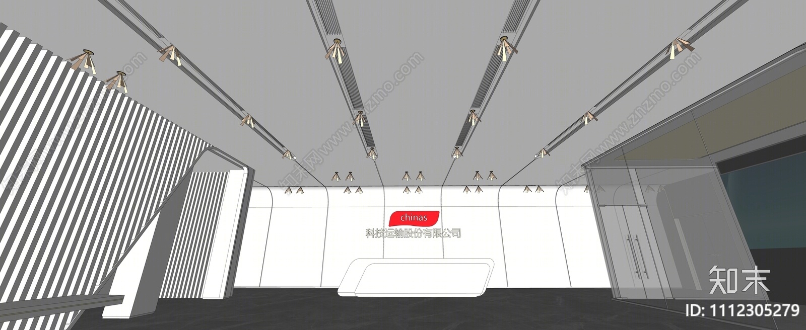 现代公司大堂SU模型下载【ID:1112305279】