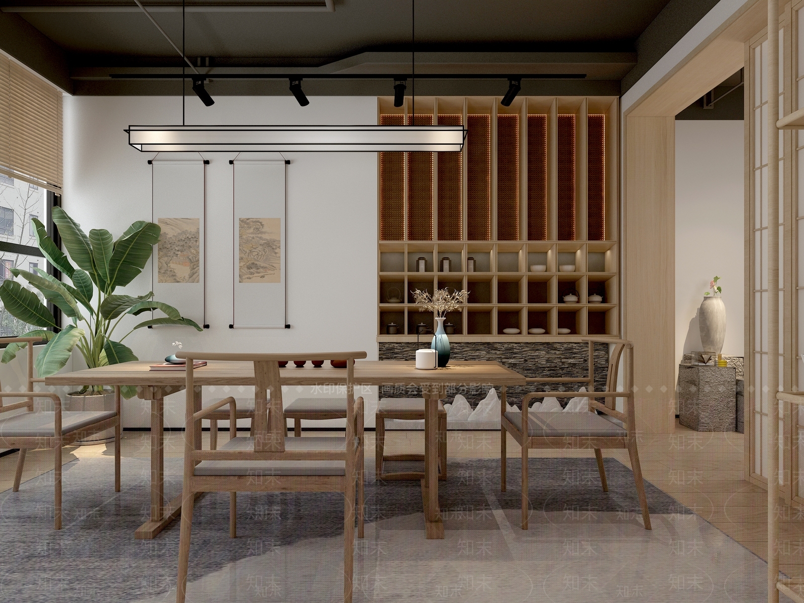 新中式茶楼3D模型下载【ID:1112307655】