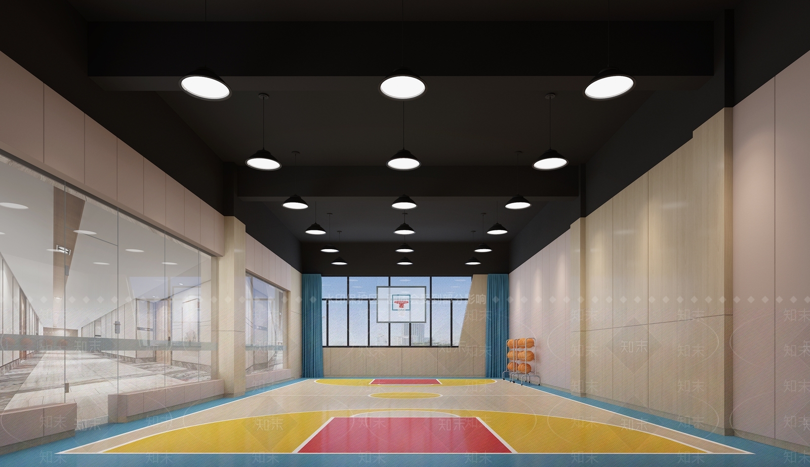 现代篮球馆3D模型下载【ID:1112310530】