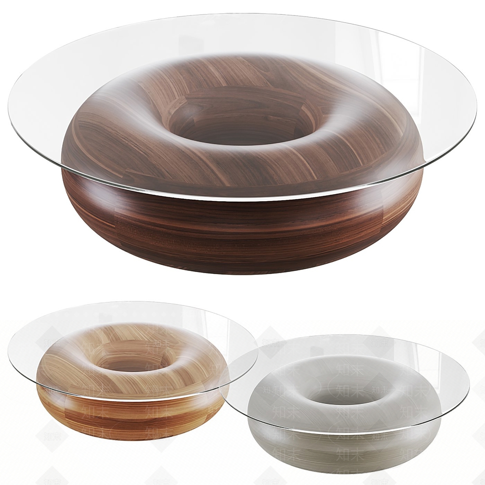 现代甜甜圈茶几3D模型下载【ID:1112313484】