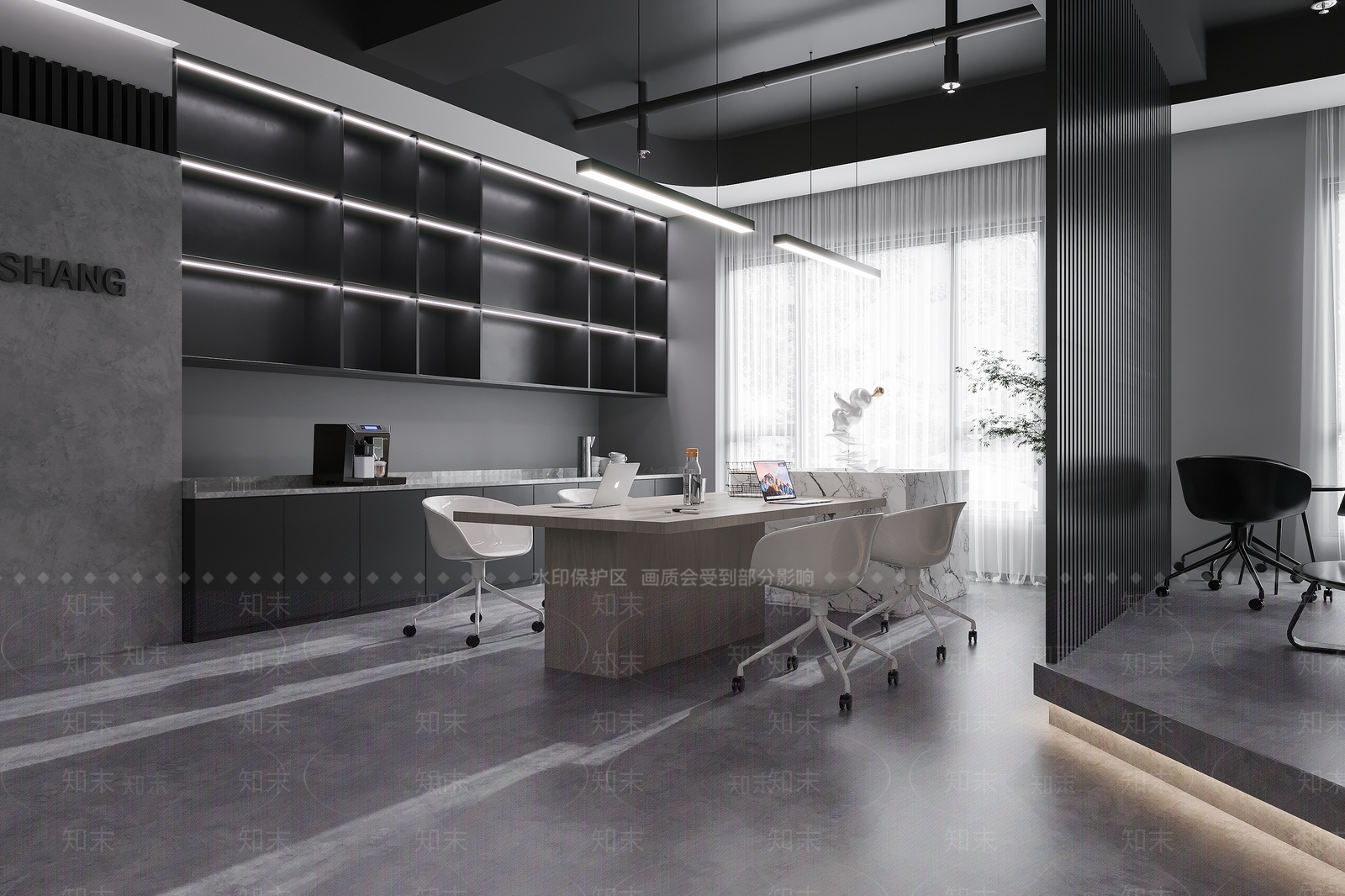 现代茶水间3D模型下载【ID:1112315583】