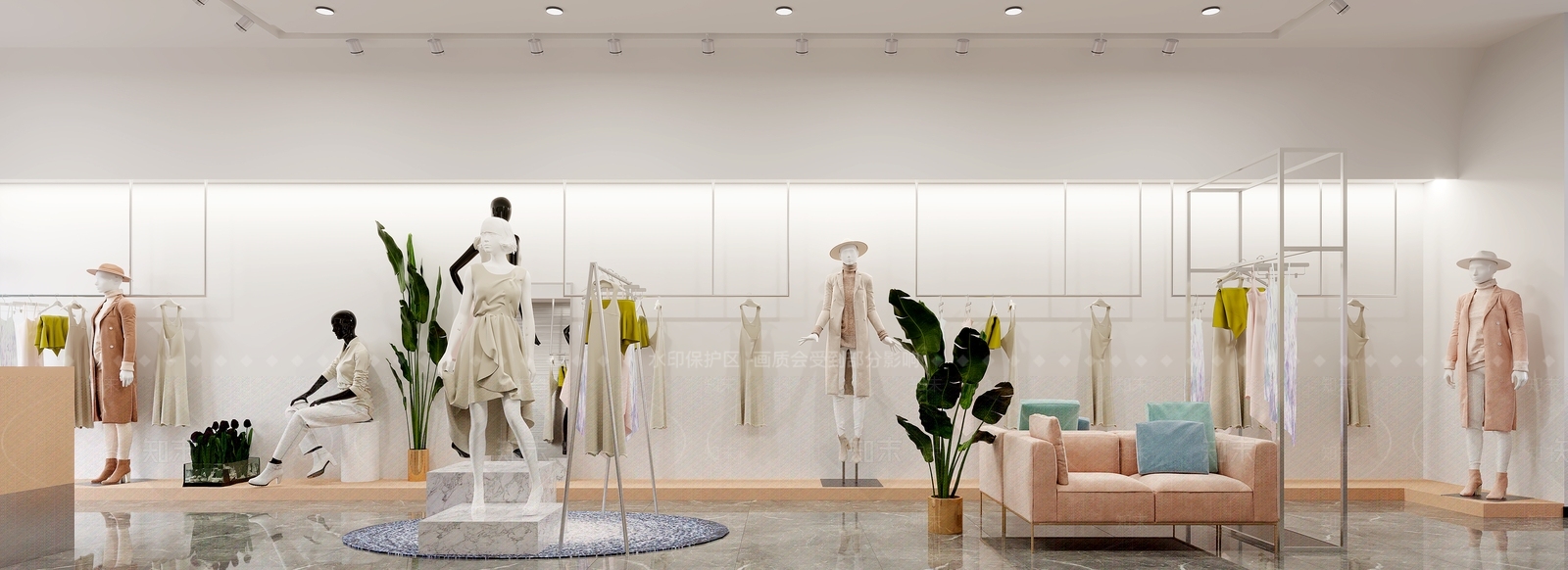 现代服装店3D模型下载【ID:1112317220】