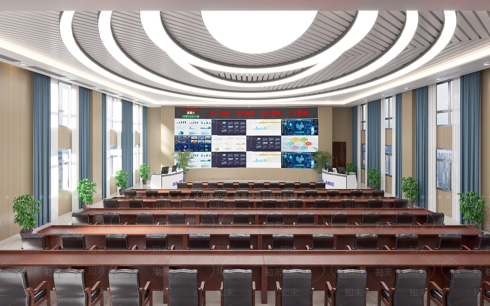 现代指挥控制室3D模型下载【ID:1112317254】