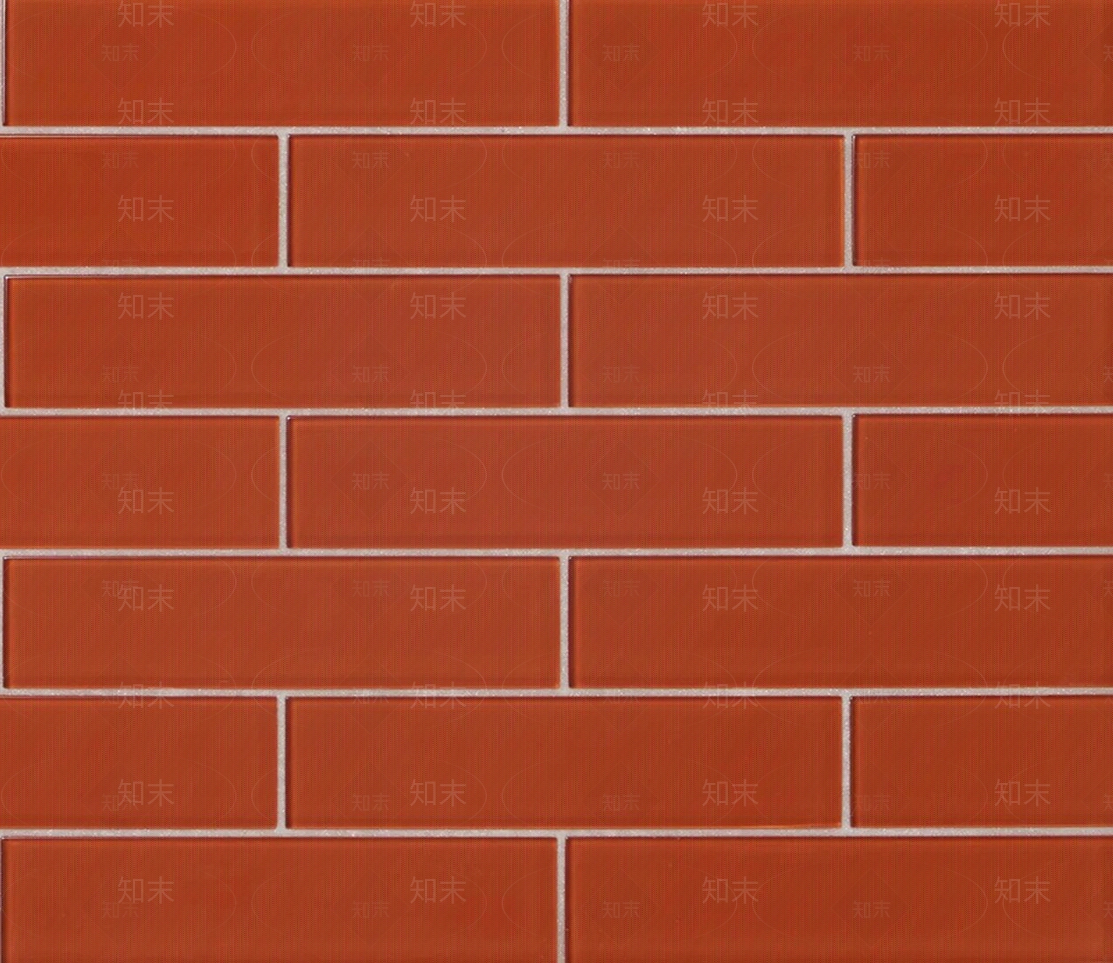 亮橙红色玻璃工字拼砖墙贴图下载【ID:1112318412】