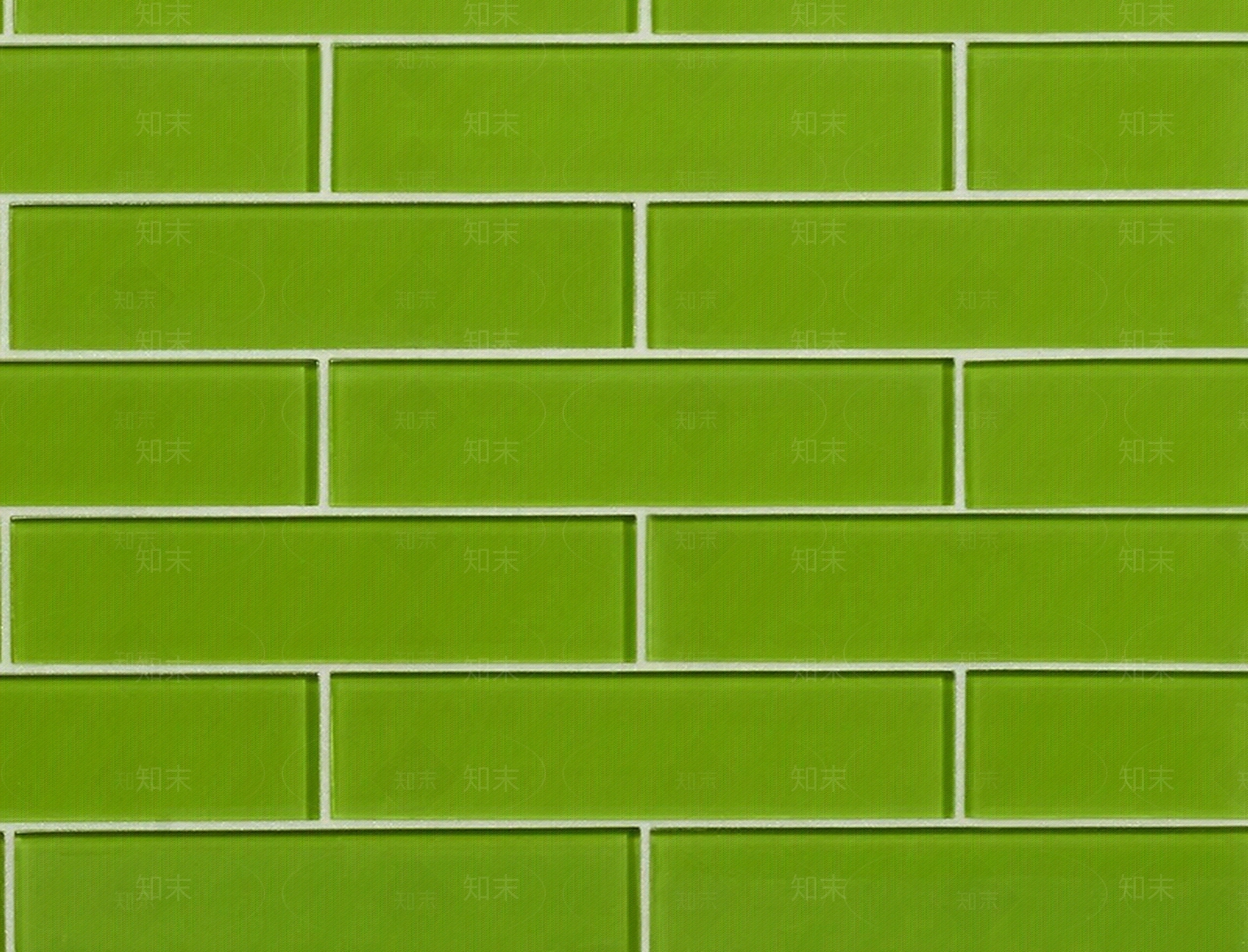 绿色玻璃工字拼条形瓷砖贴图下载【ID:1112318468】