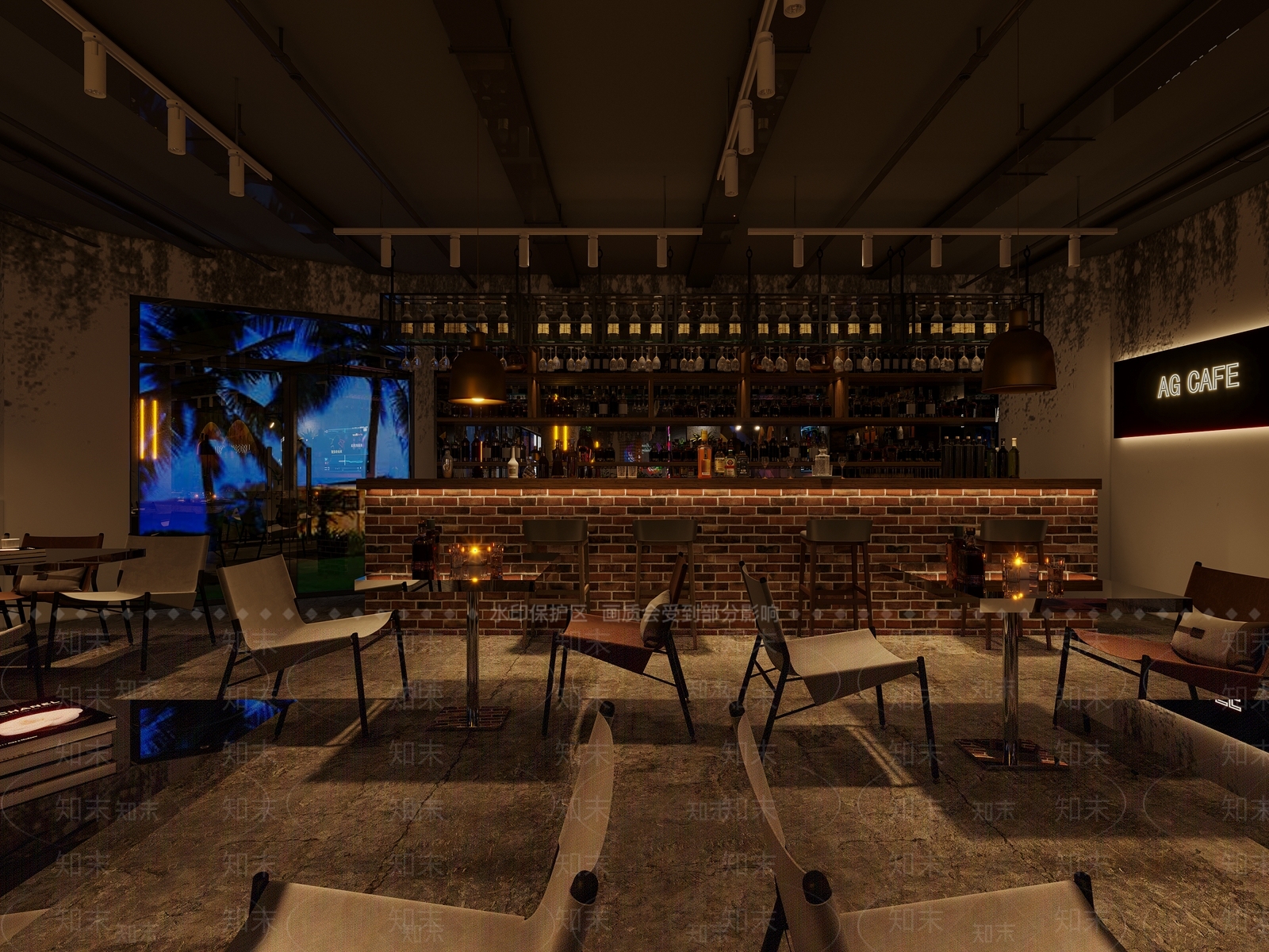 工业风酒吧3D模型下载【ID:1112319297】