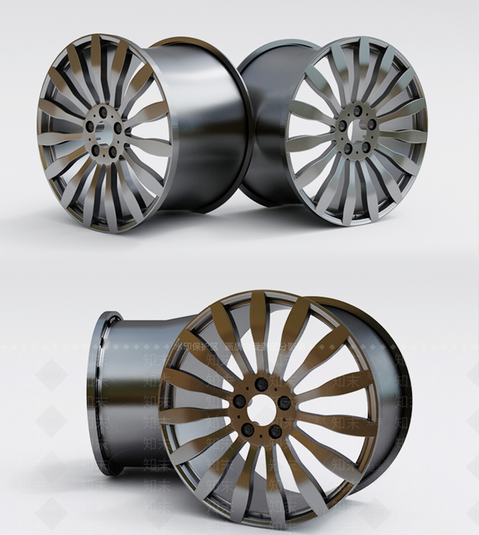 现代汽车轮毂零部件3D模型下载【ID:1112339855】