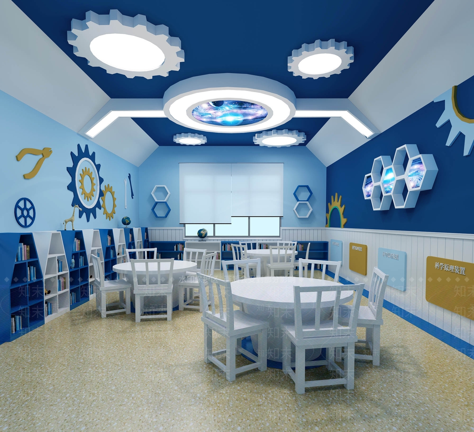 现代幼儿园科学教室3D模型下载【ID:1112340765】