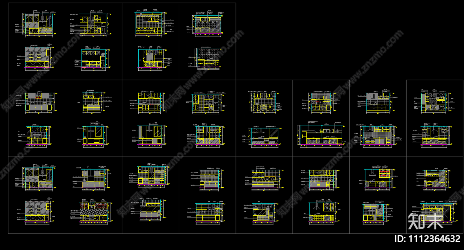 厨房CAD图集施工图下载【ID:1112364632】