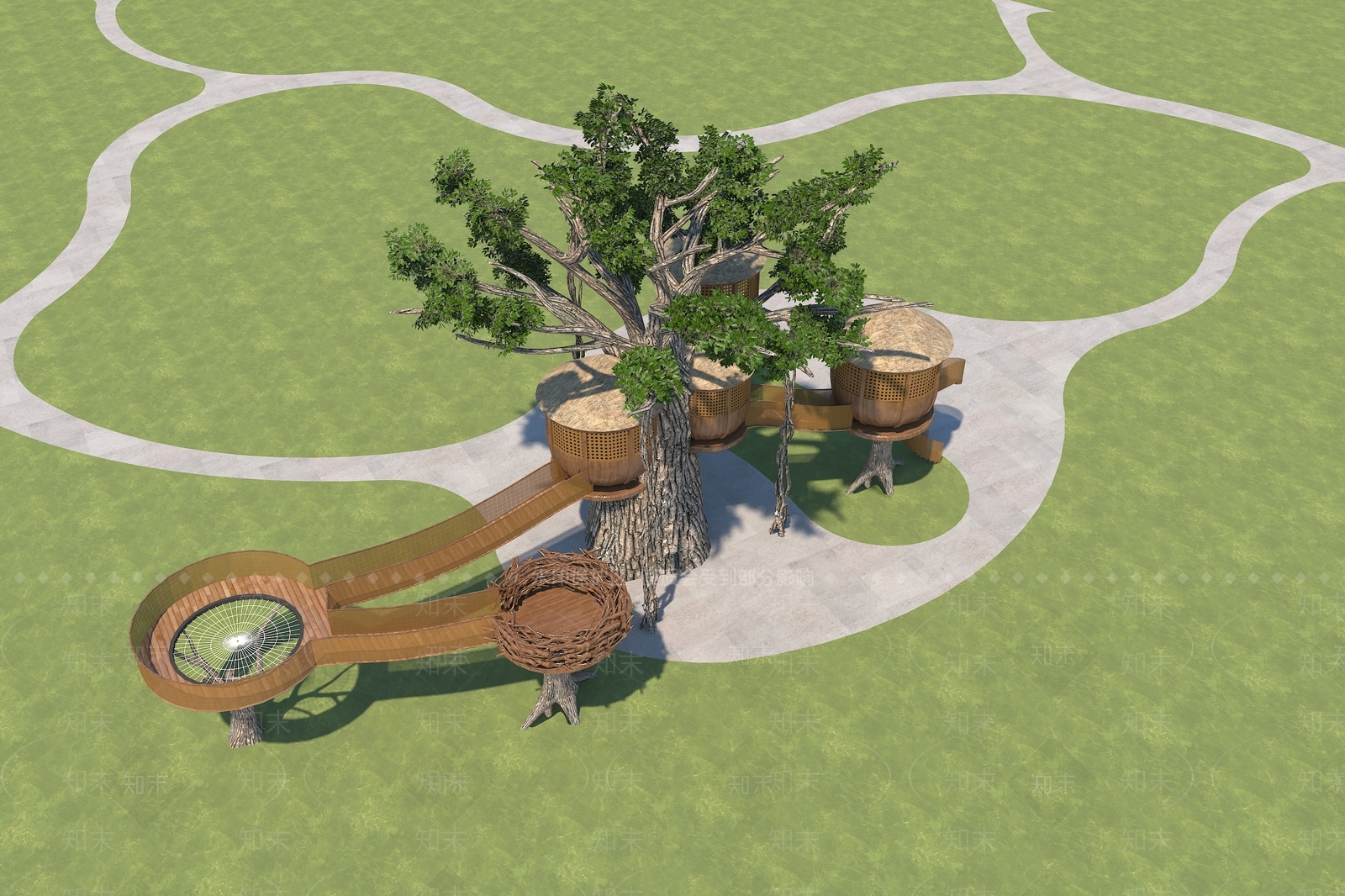 现代树屋3D模型下载【ID:1112367342】