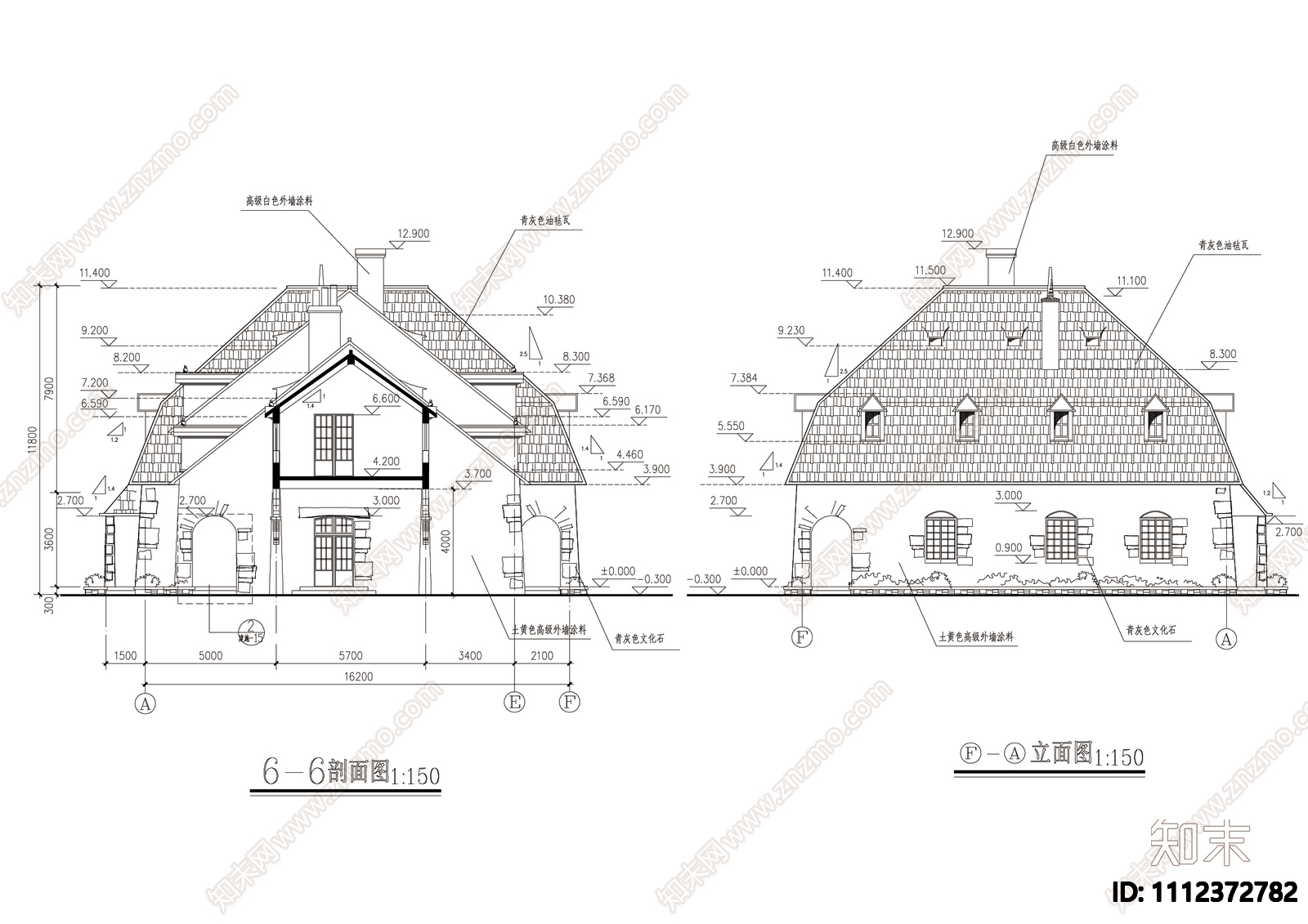 法式影楼建施施工图下载【ID:1112372782】