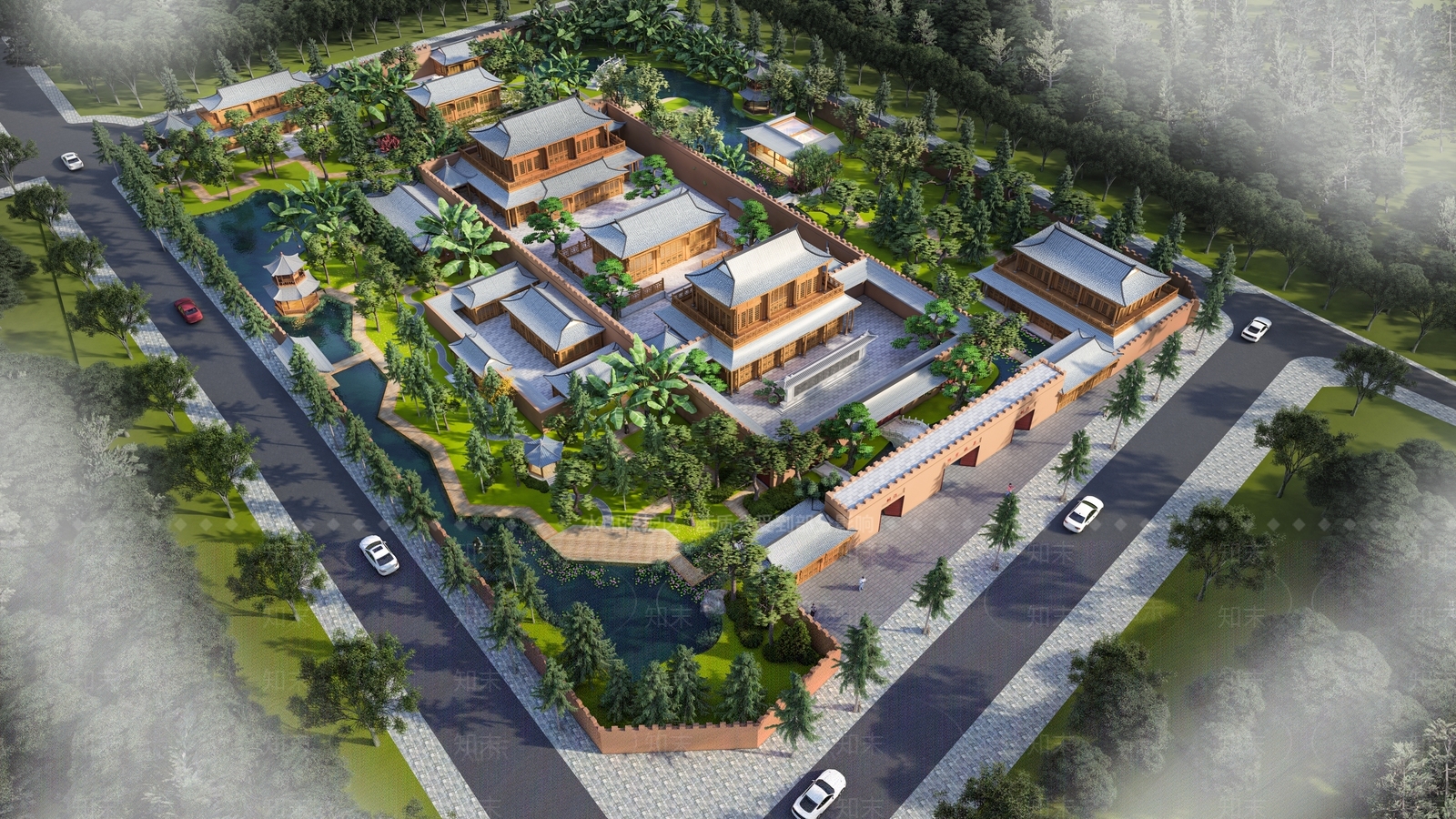 中式古建筑SU模型下载【ID:1112377242】