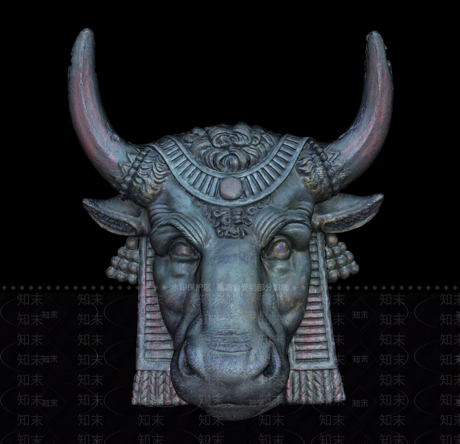 中式牛头3D模型下载【ID:1112383326】