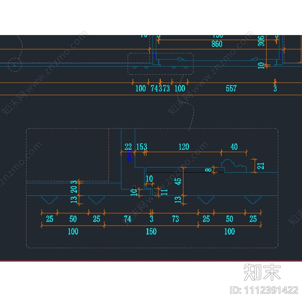 室内整木深化图纸节点图动态块cad施工图下载【ID:1112391422】