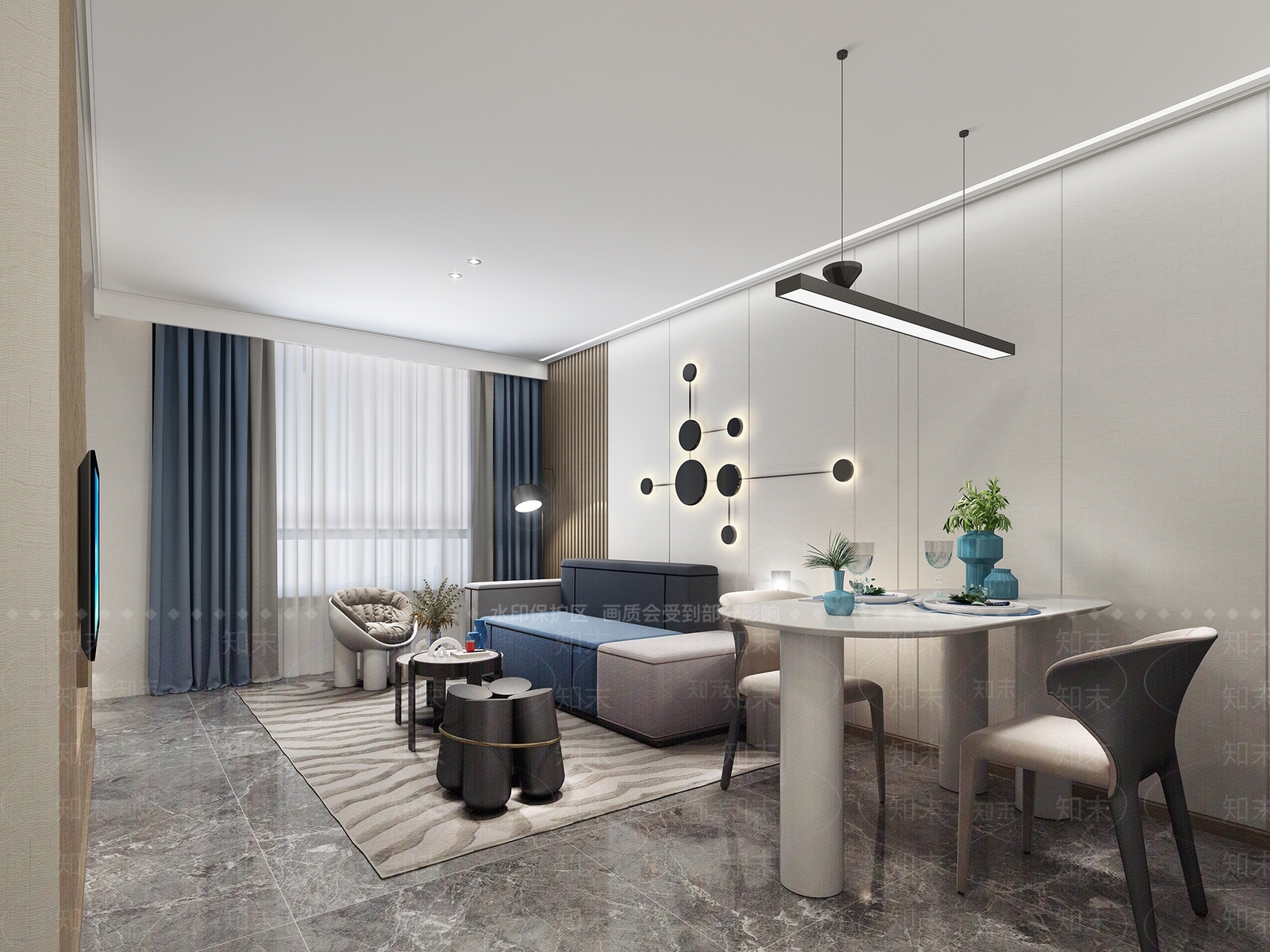 现代单身公寓3D模型下载【ID:1112402687】