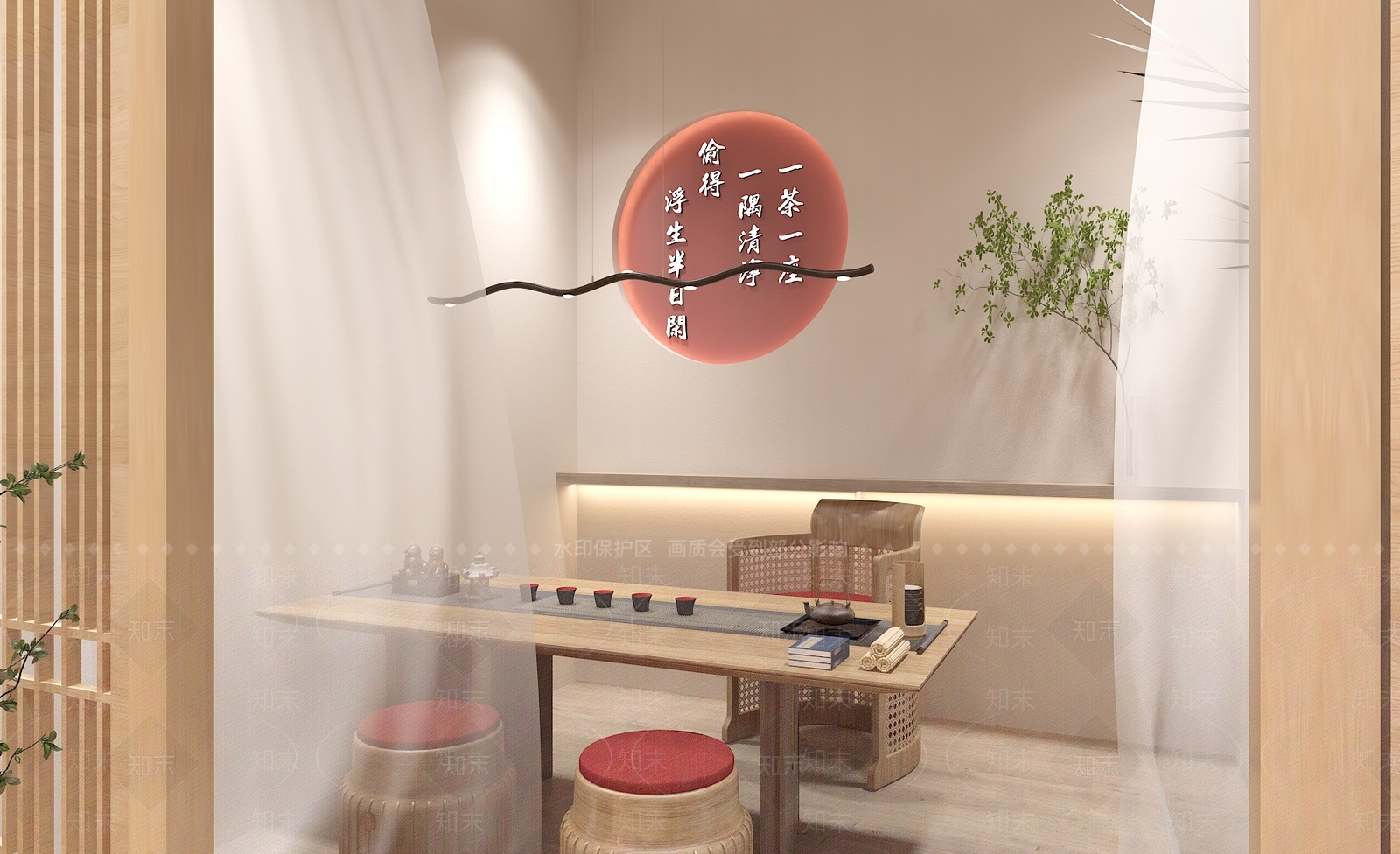 新中式国风国潮茶馆3D模型下载【ID:1112415297】