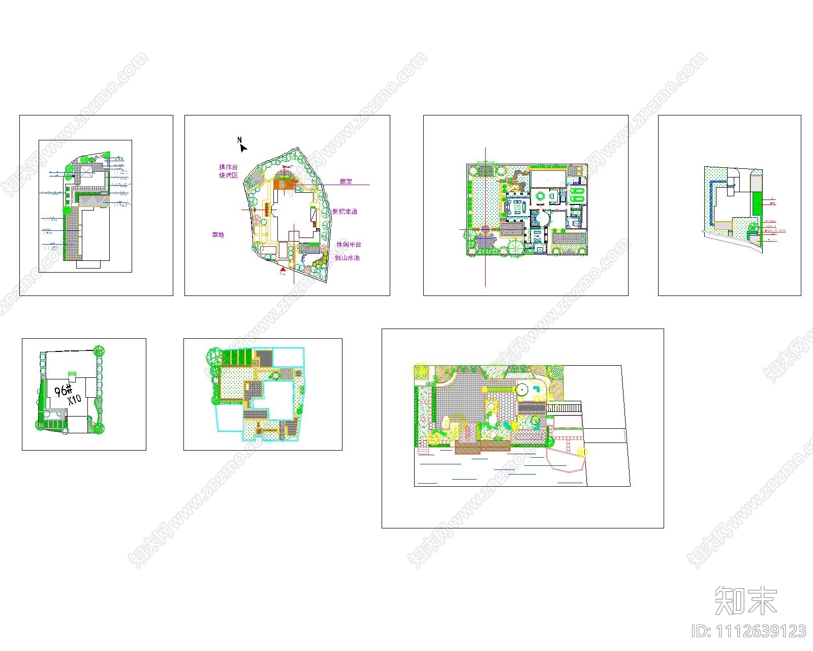 别墅花园设计cad施工图下载【ID:1112639123】