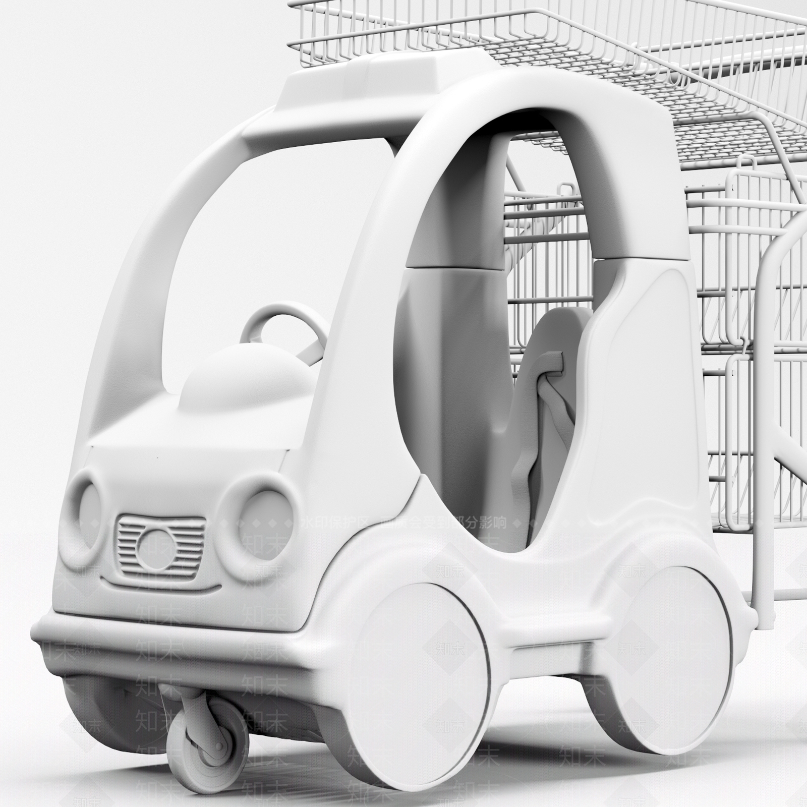 现代儿童手推车3D模型下载【ID:1112430249】