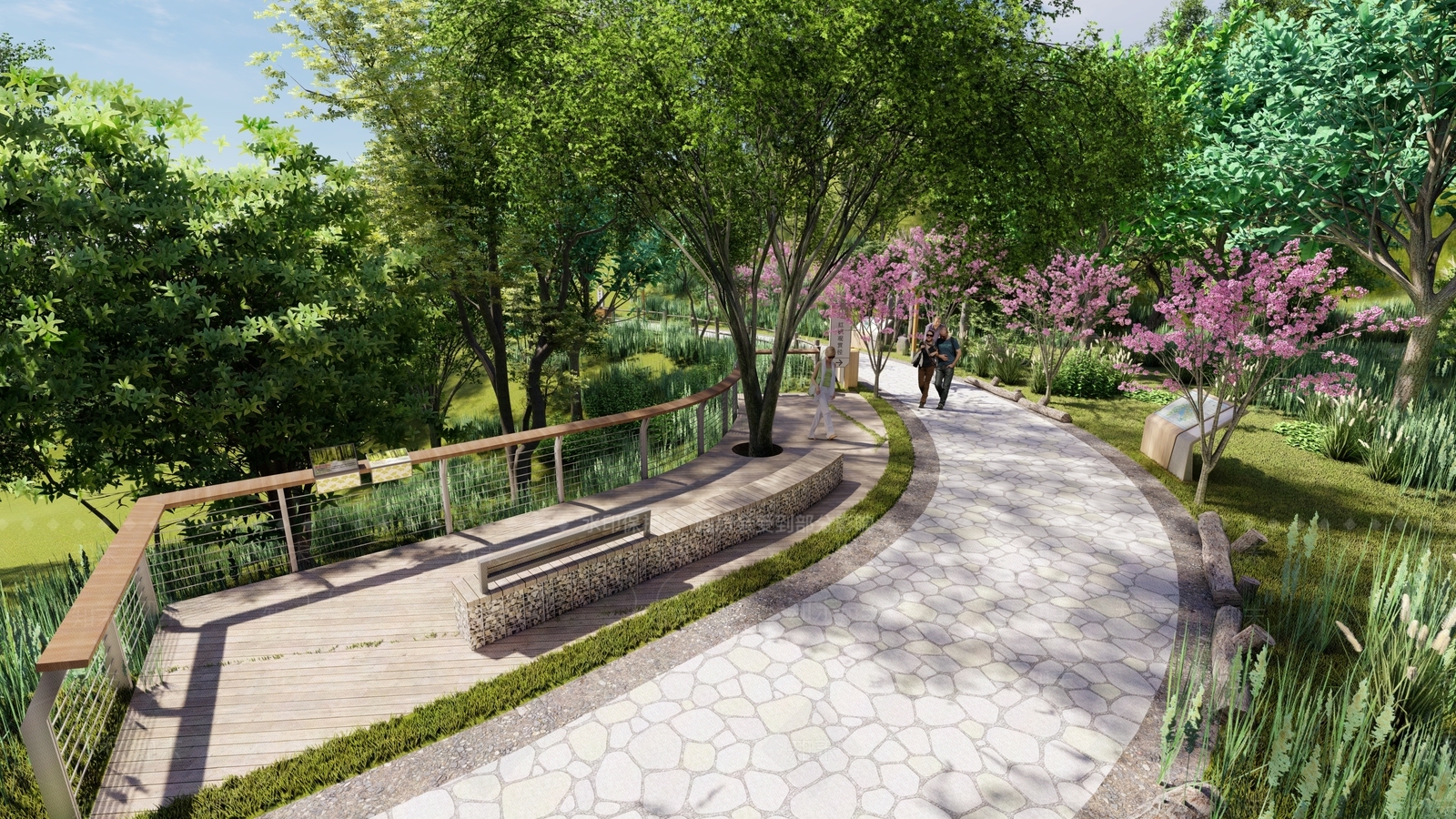 现代公园栈道SU模型下载【ID:1112433652】