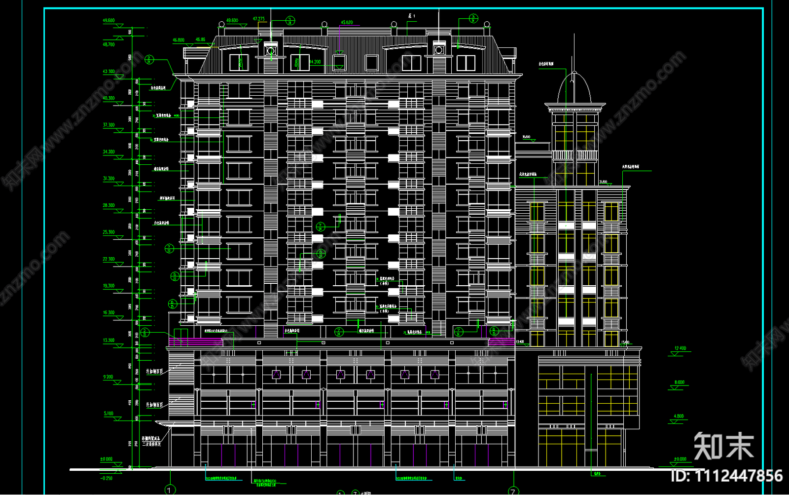 高层住宅CAD施工图下载【ID:1112447856】