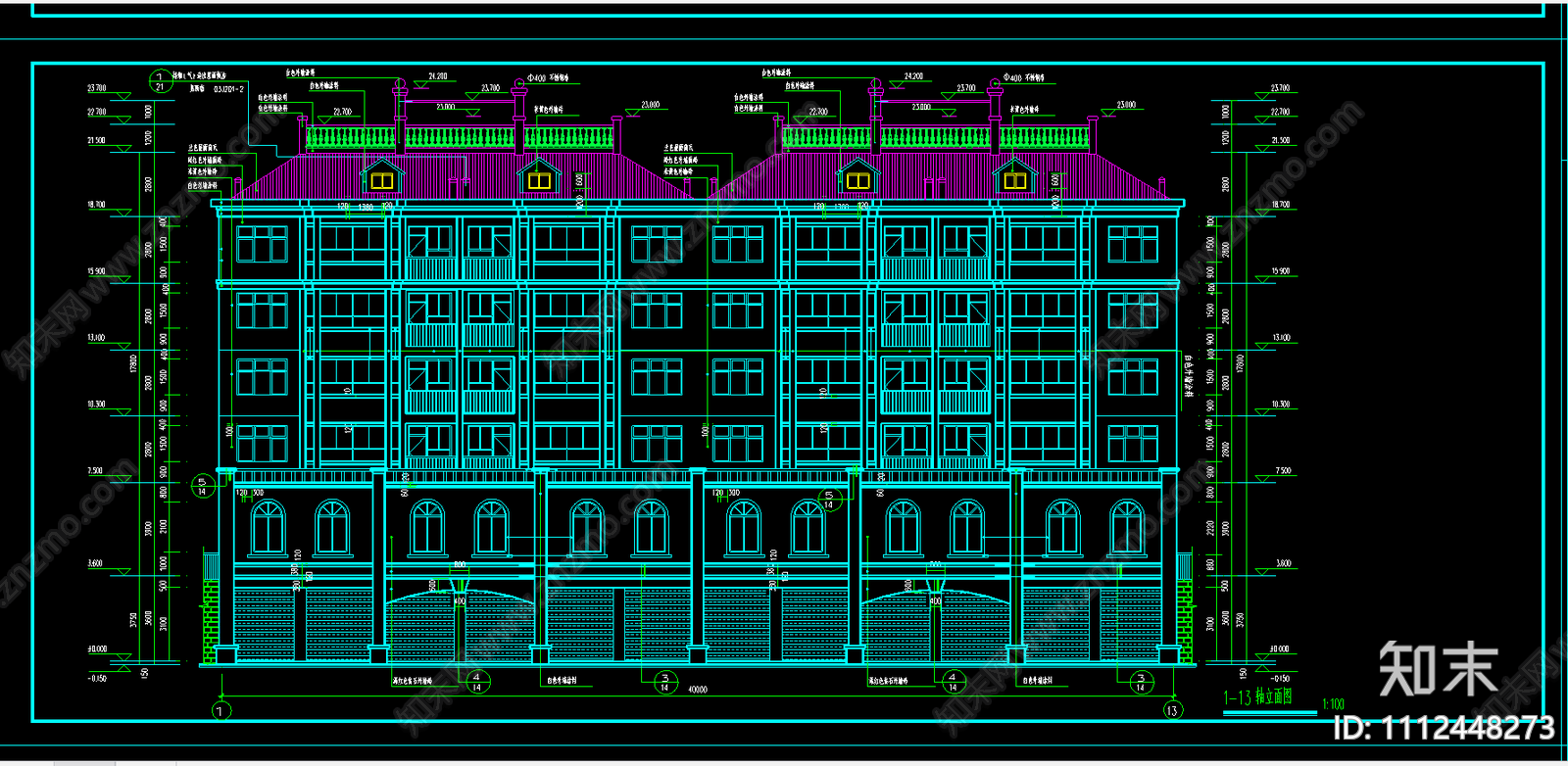 6层砖混结构商住楼设计施工图下载【ID:1112448273】