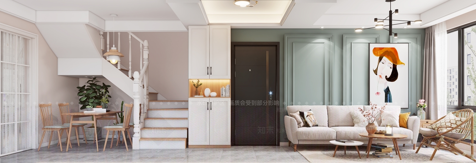 北欧单身公寓3D模型下载【ID:1112453104】