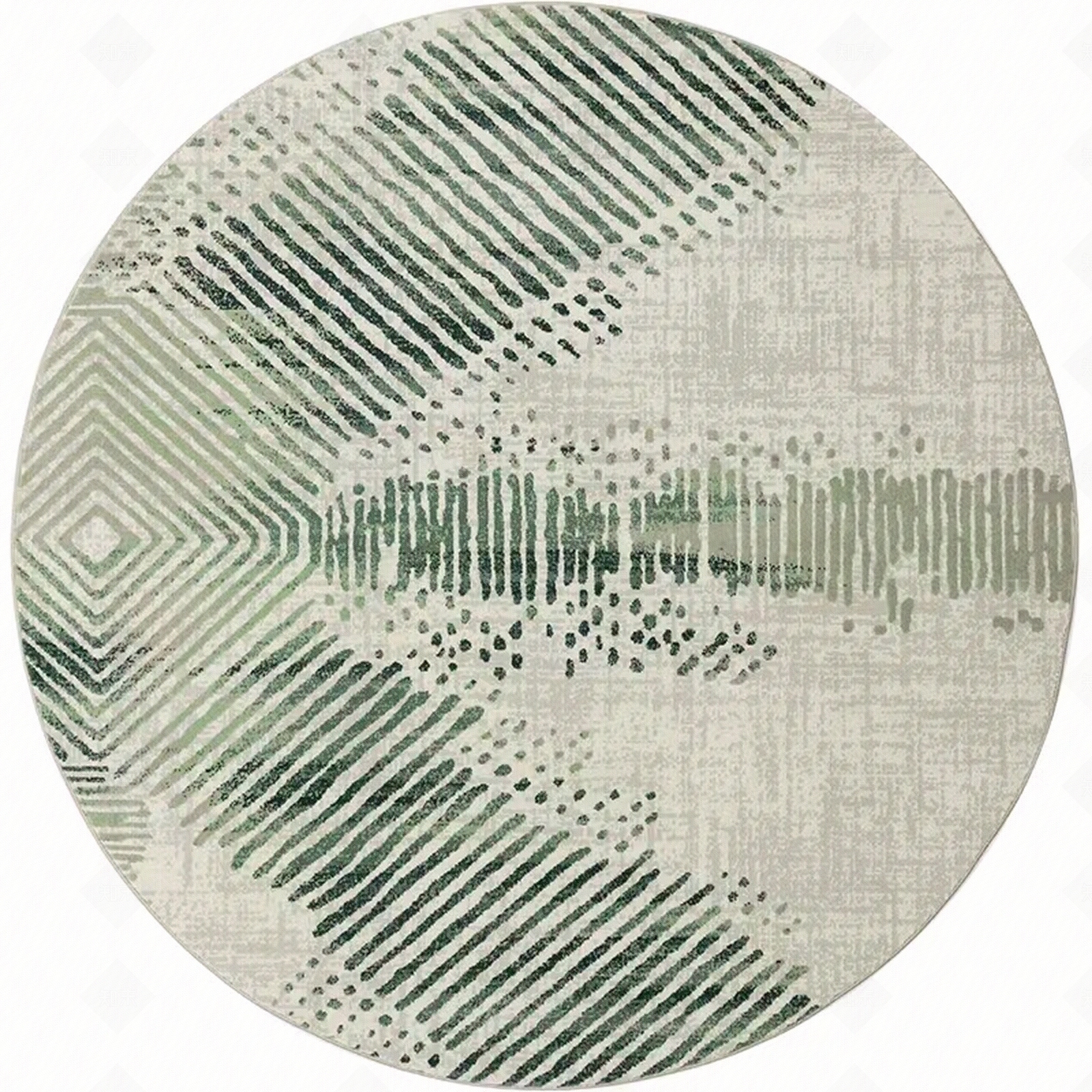 北欧风绿色纹理圆形地毯贴图下载【ID:1112456112】