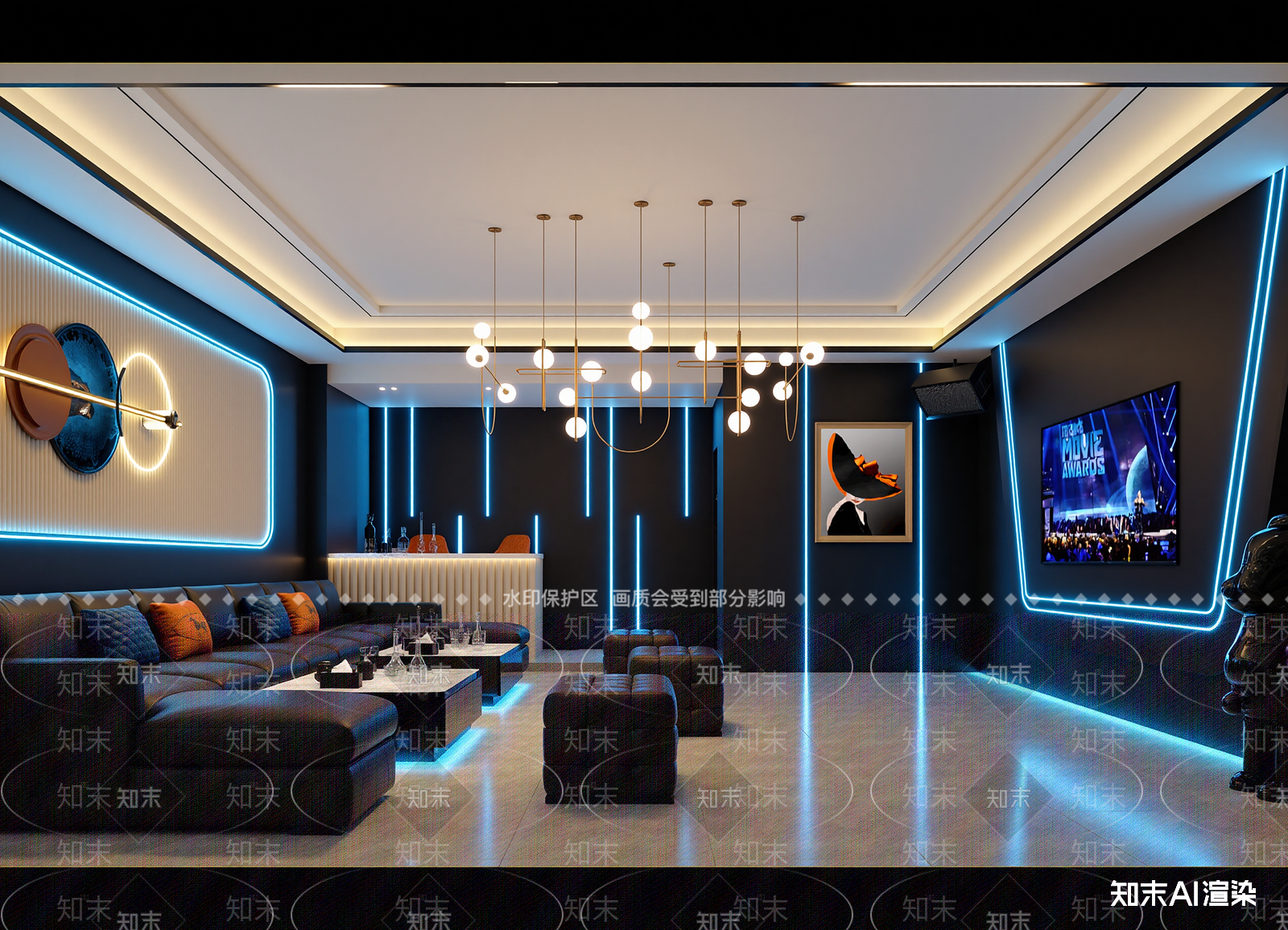 现代酒吧3D模型下载【ID:1214304755】