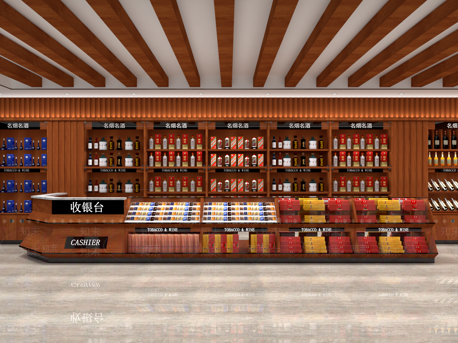 现代烟酒店SU模型下载【ID:1112491990】