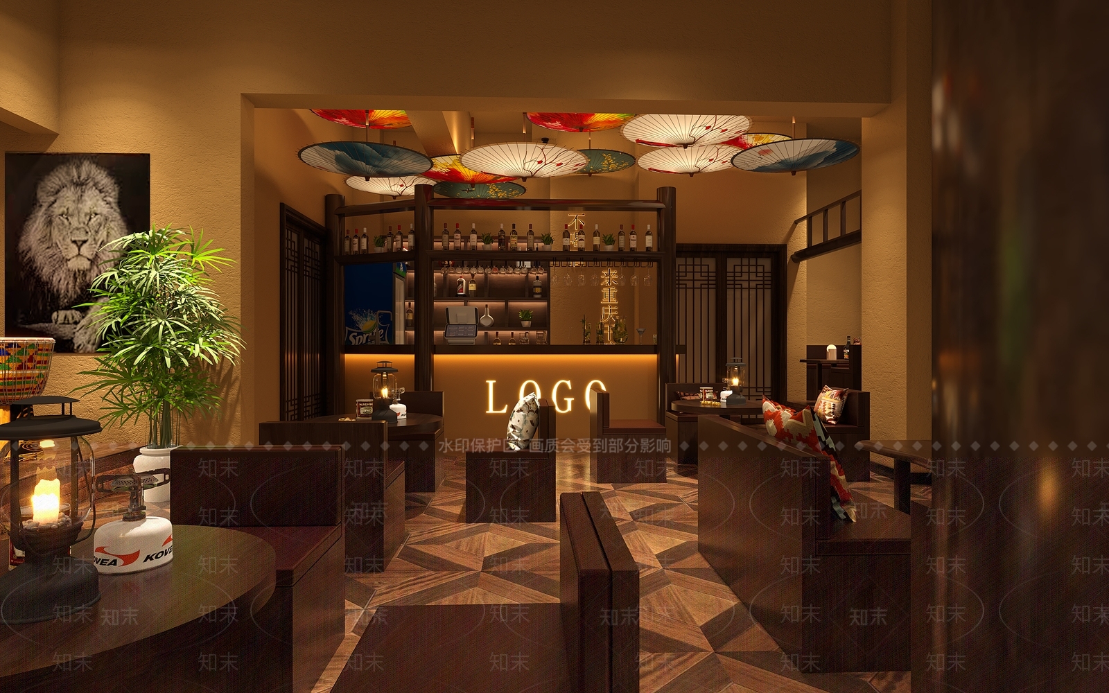 美式酒吧3D模型下载【ID:1112502404】