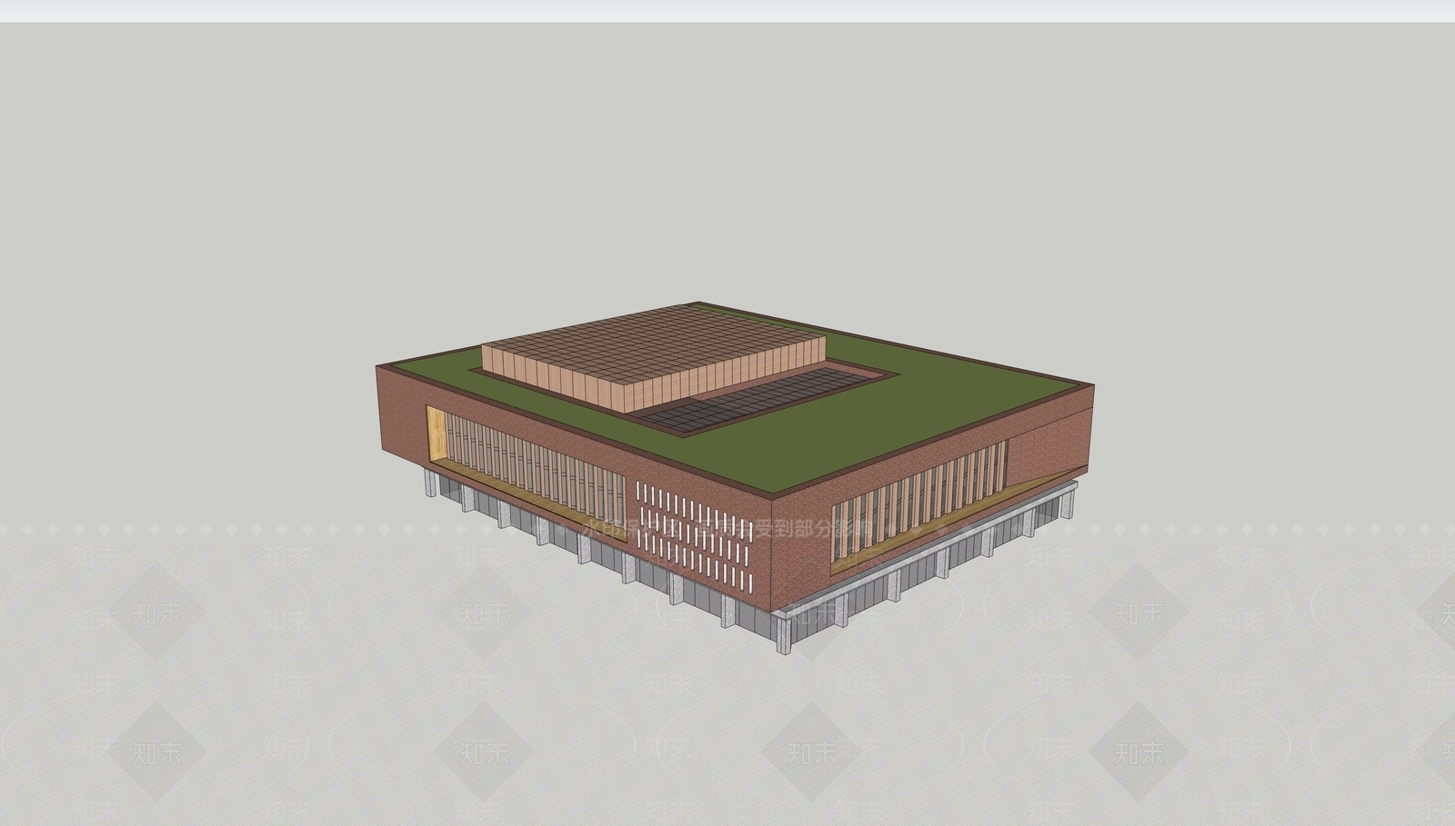 现代体育建筑SU模型下载【ID:1112506959】