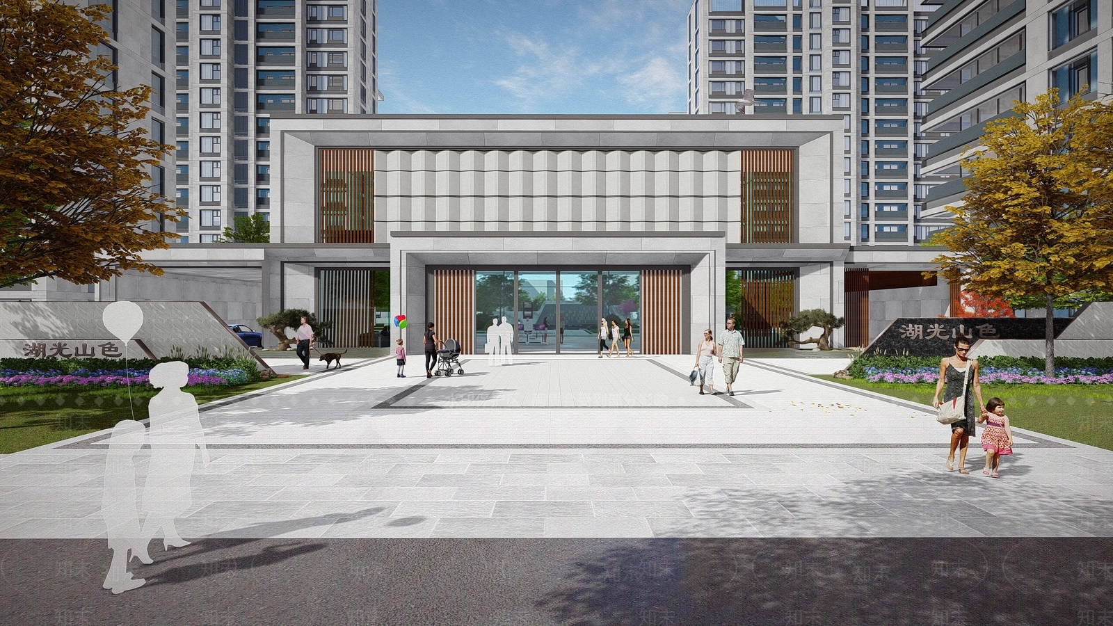 现代小区建筑SU模型下载【ID:1112513350】