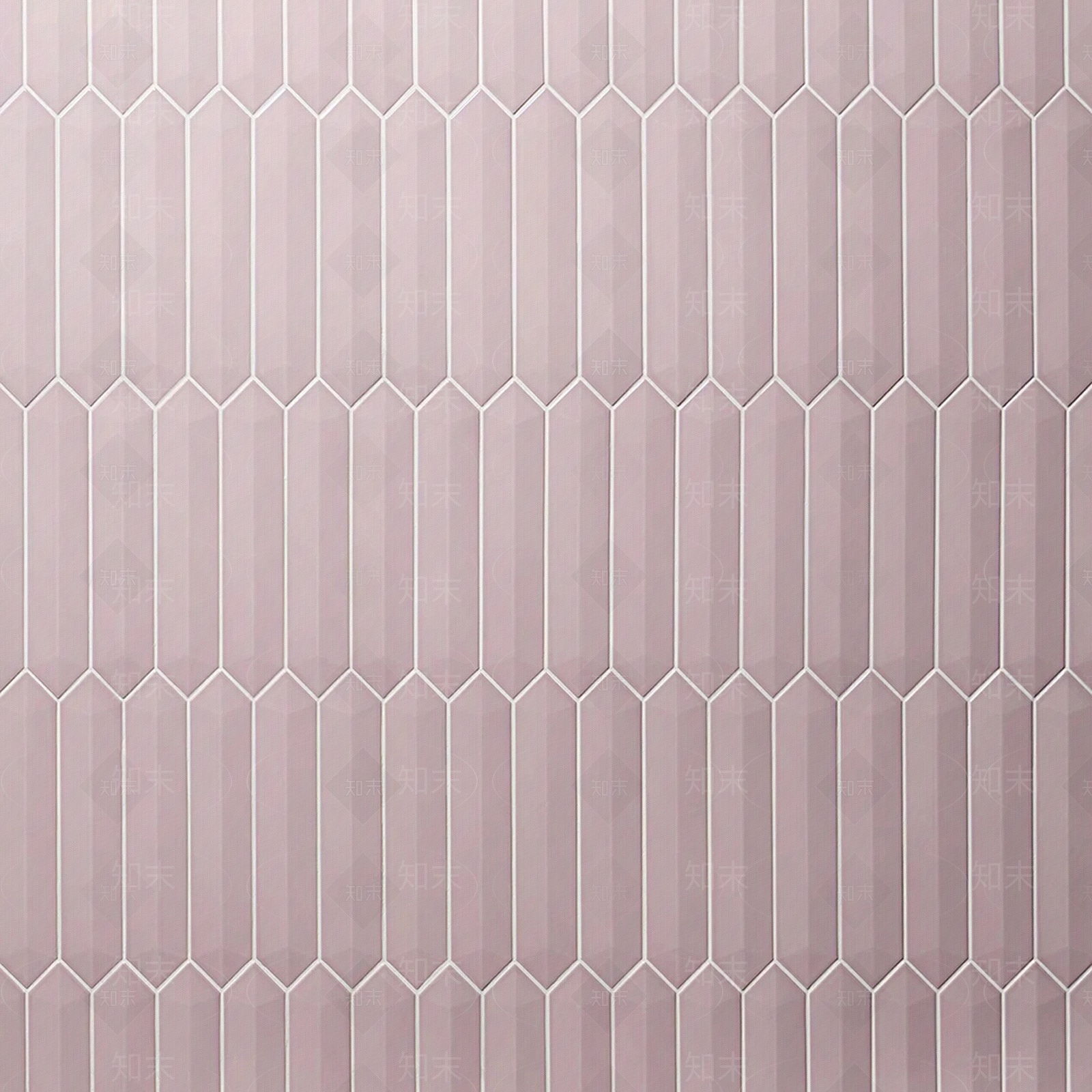 粉色亚光梭形六角长条砖贴图下载【ID:1112520812】