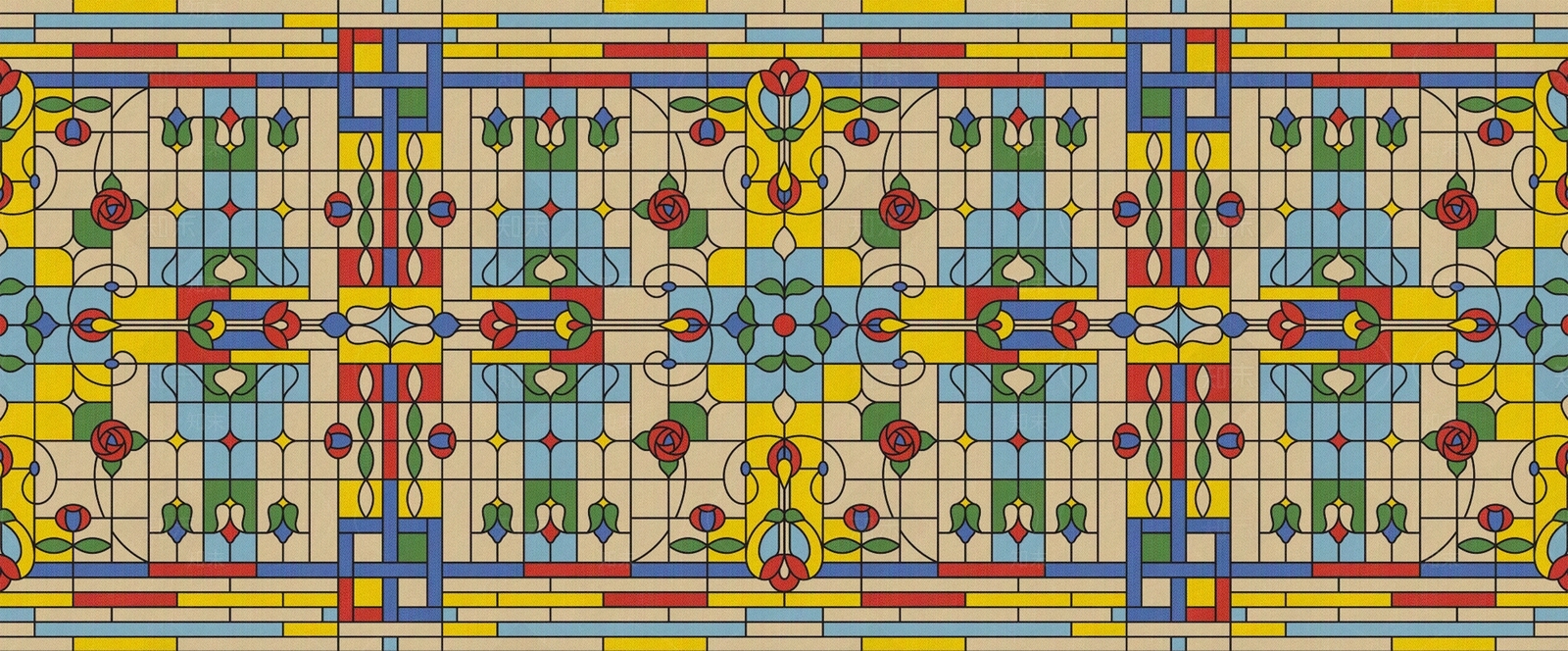 彩色欧式花窗玻璃贴图下载【ID:1112525385】