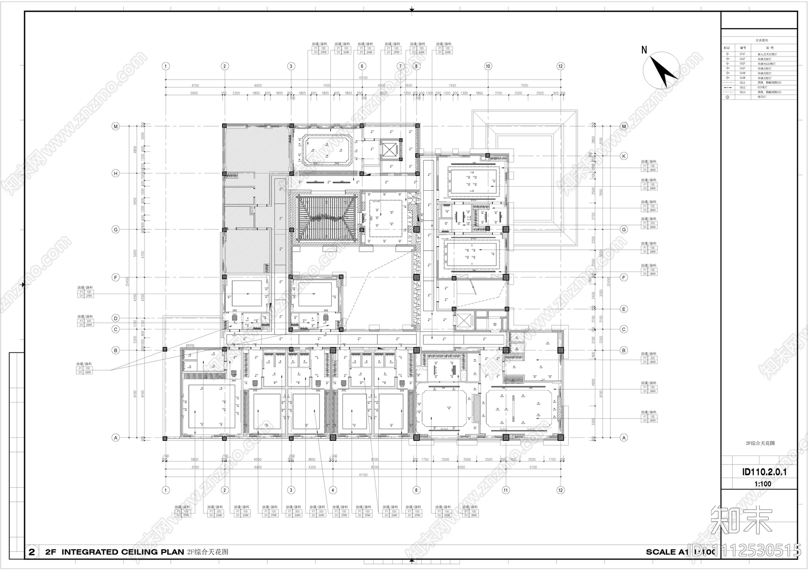 新中式酒店会所施工图cad施工图下载【ID:1112530515】