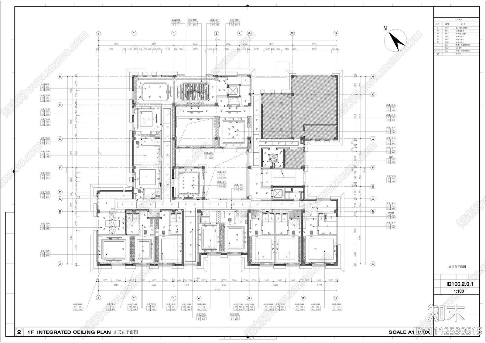 新中式酒店会所施工图cad施工图下载【ID:1112530515】