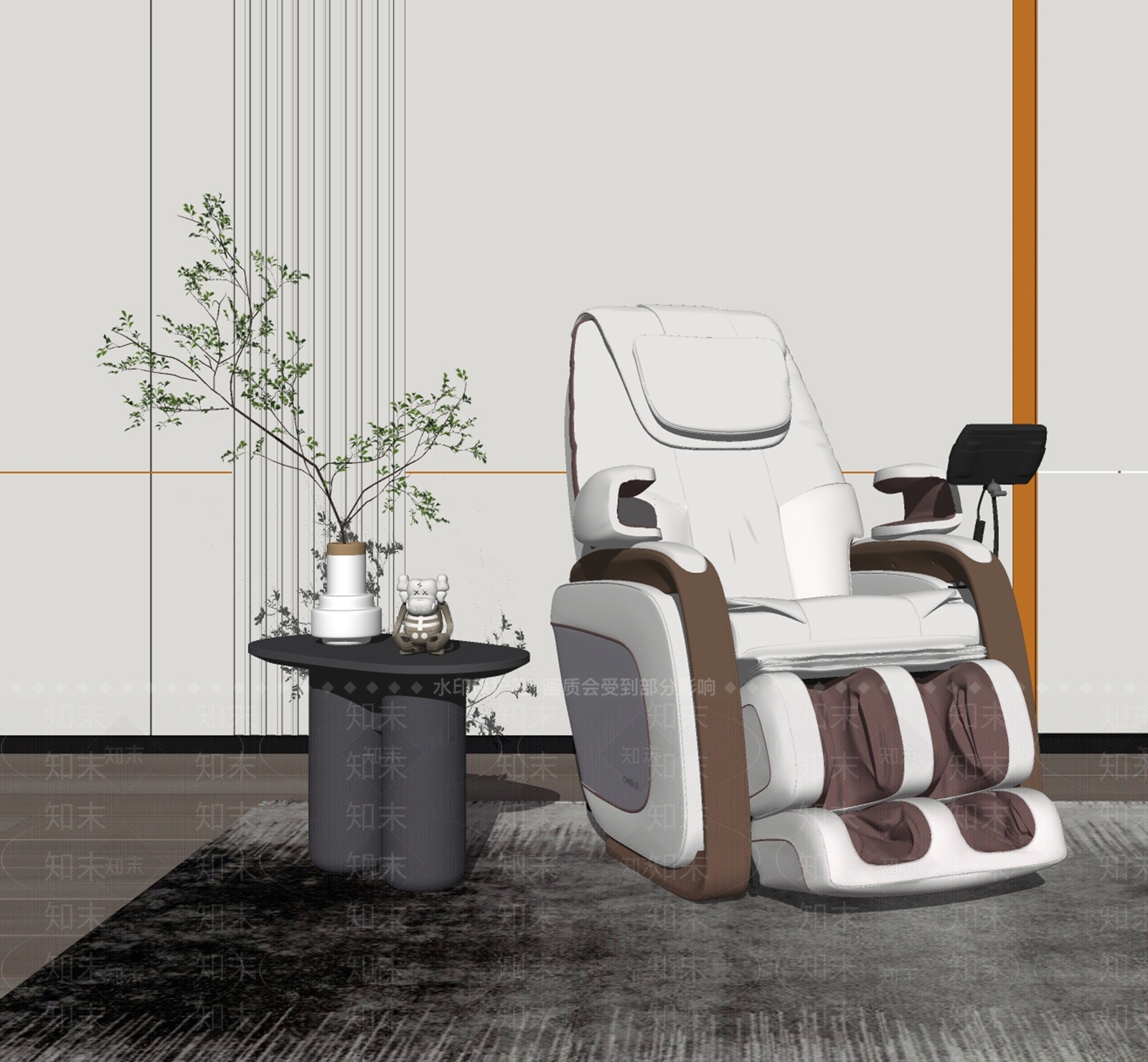现代按摩椅SU模型下载【ID:1112533236】