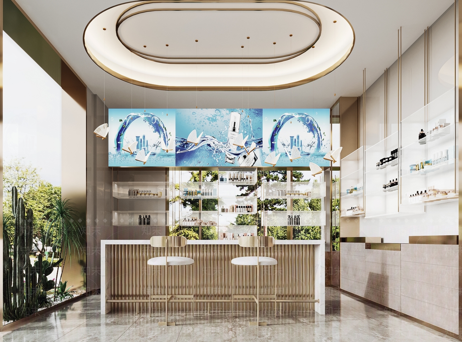 现代美甲店3D模型下载【ID:1112540653】