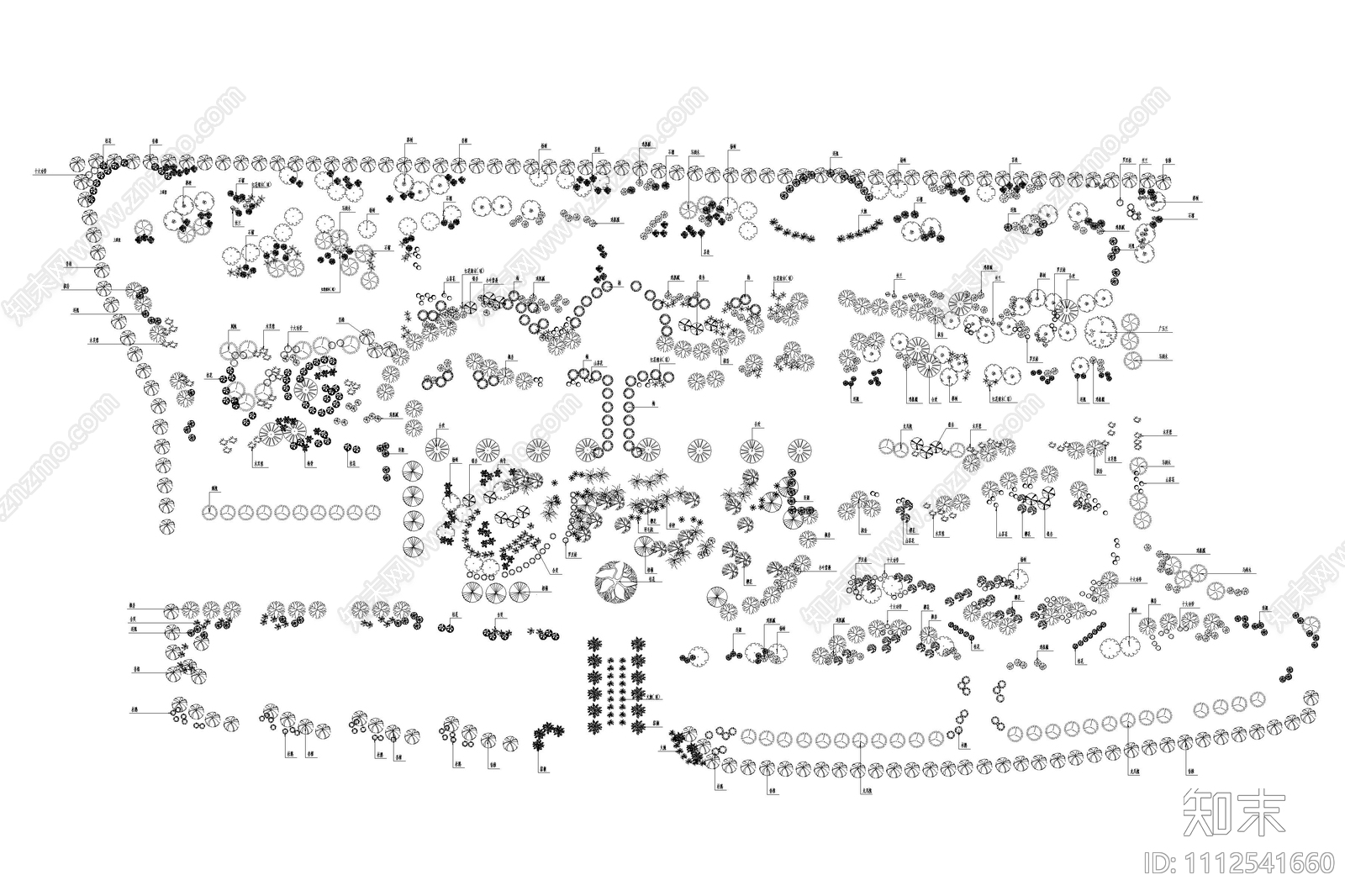 乔灌木景观图库施工图下载【ID:1112541660】
