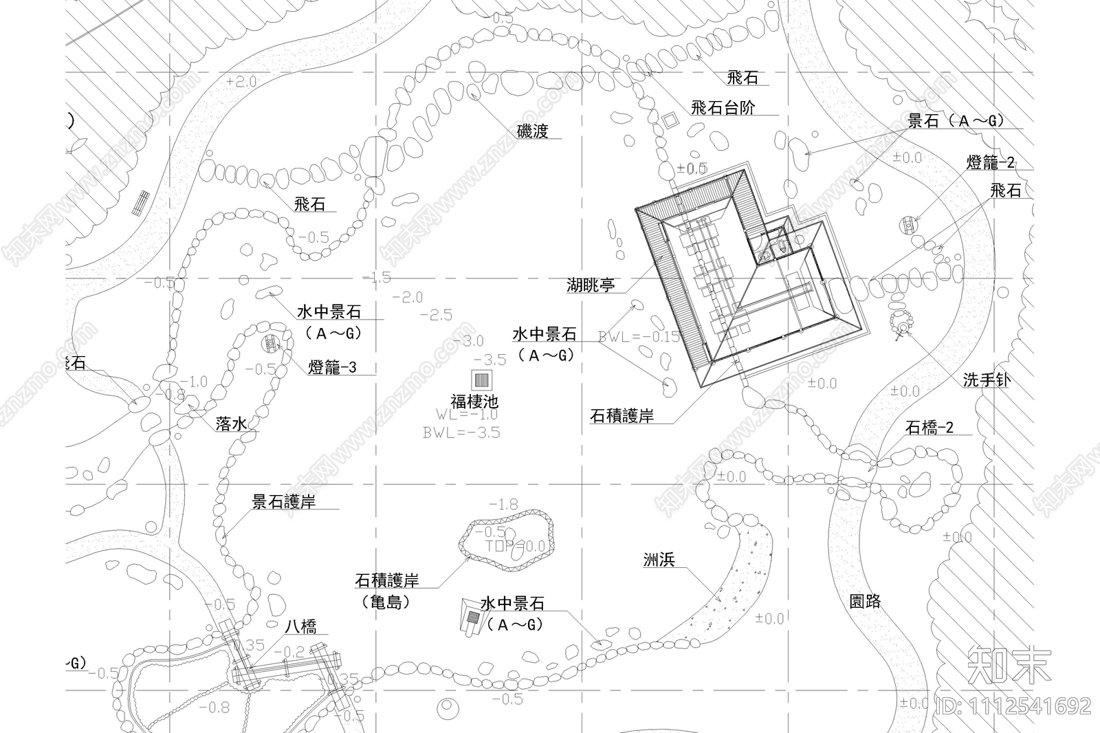 日式园林景观设计图cad施工图下载【ID:1112541692】