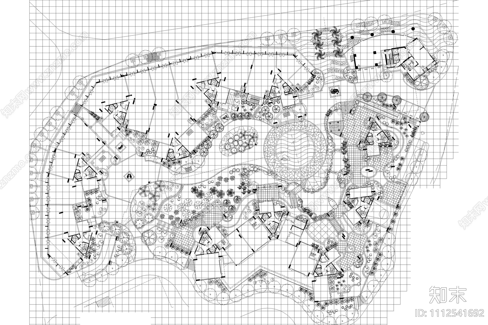 日式园林景观设计图cad施工图下载【ID:1112541692】