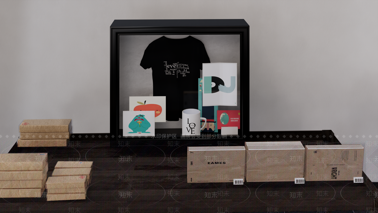 现代文创产品展台SU模型下载【ID:1112542528】