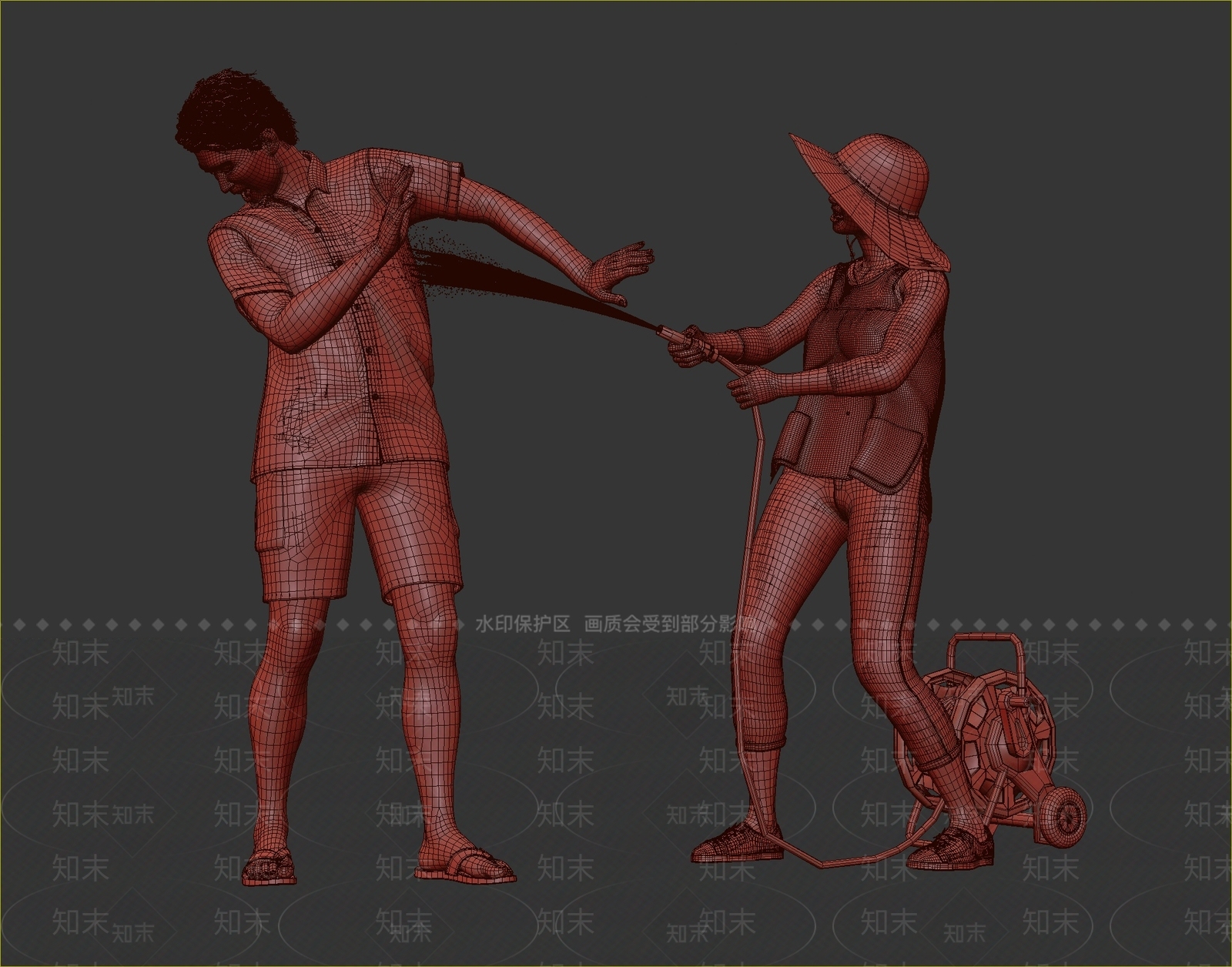 现代园林师3D模型下载【ID:1112543062】