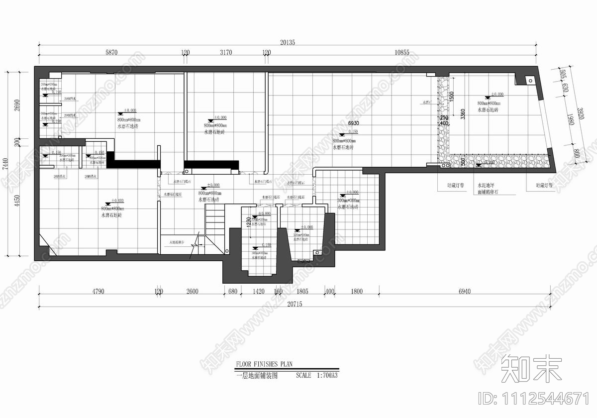 200㎡美容SPA会所施工图cad施工图下载【ID:1112544671】