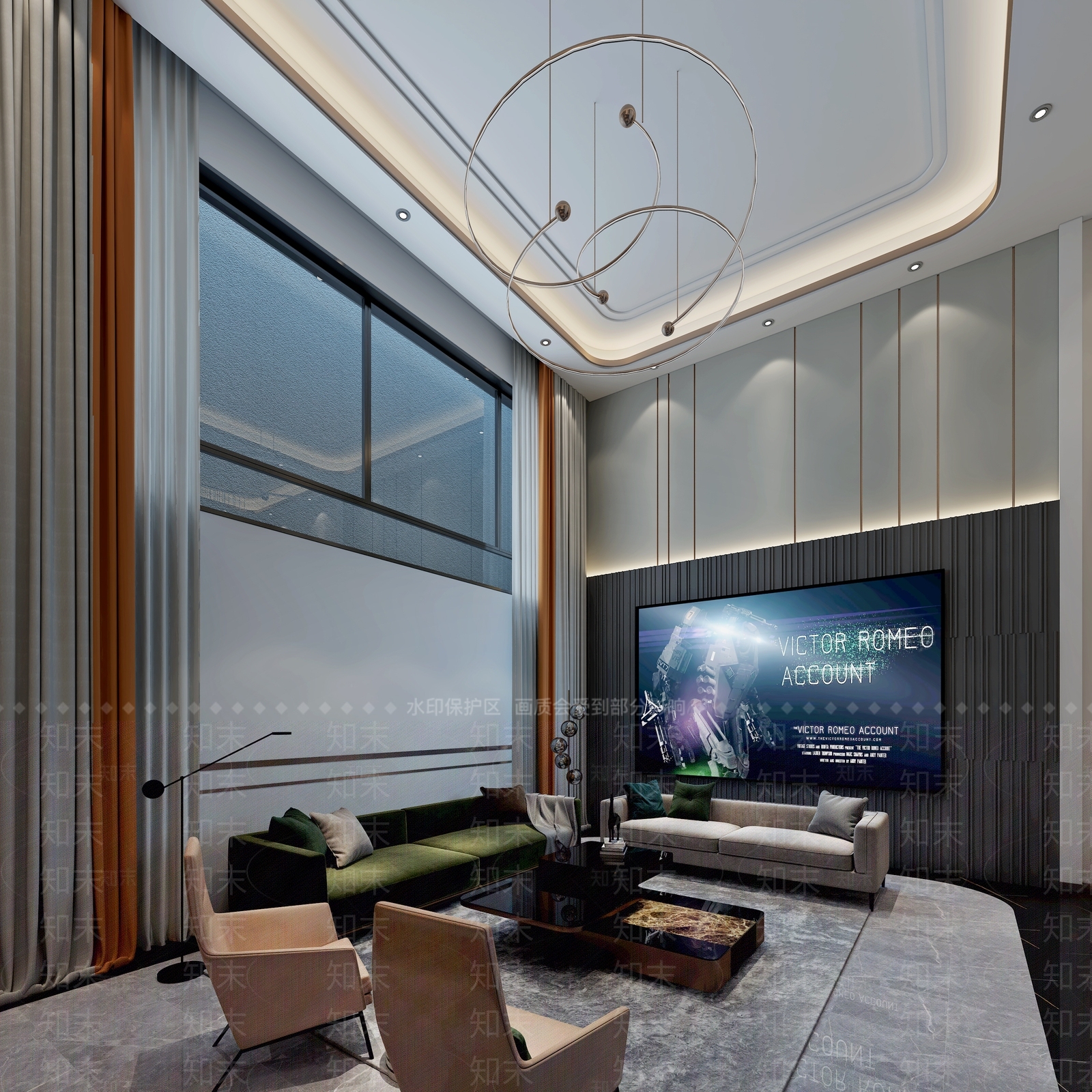 现代家居影音室3D模型下载【ID:1112547599】