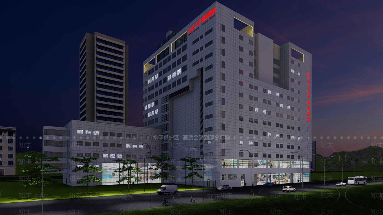现代医疗建筑SU模型下载【ID:1112548120】